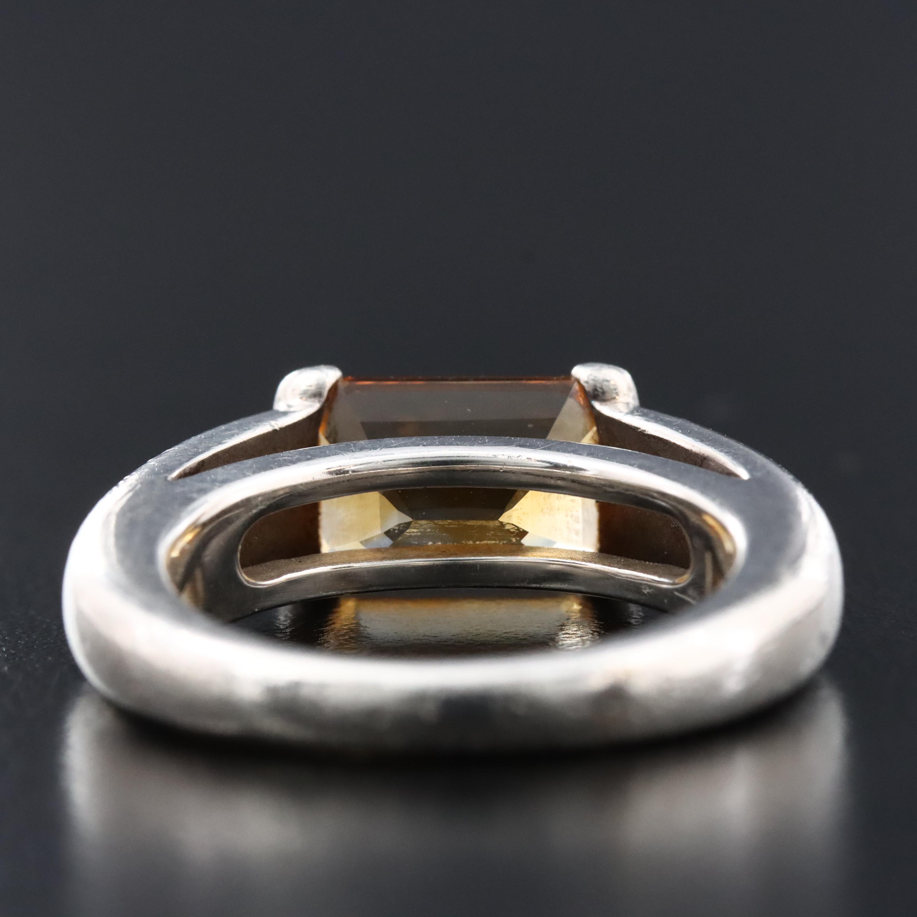 Tiffany & Co. Sterling and Citrine Ring