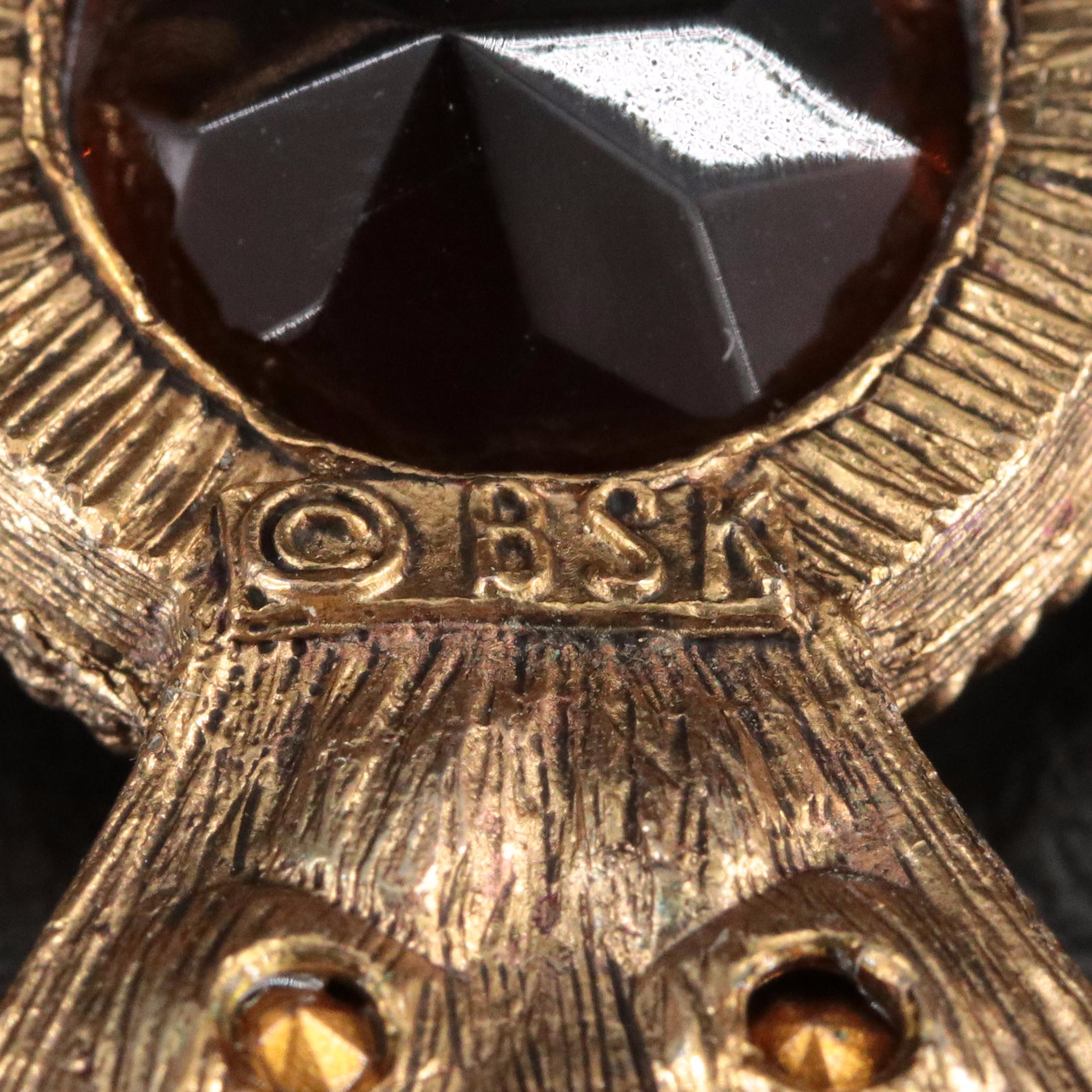 Vintage B. Steinberg-Kaslo Co. Rhinestone Maltese Cross Brooch