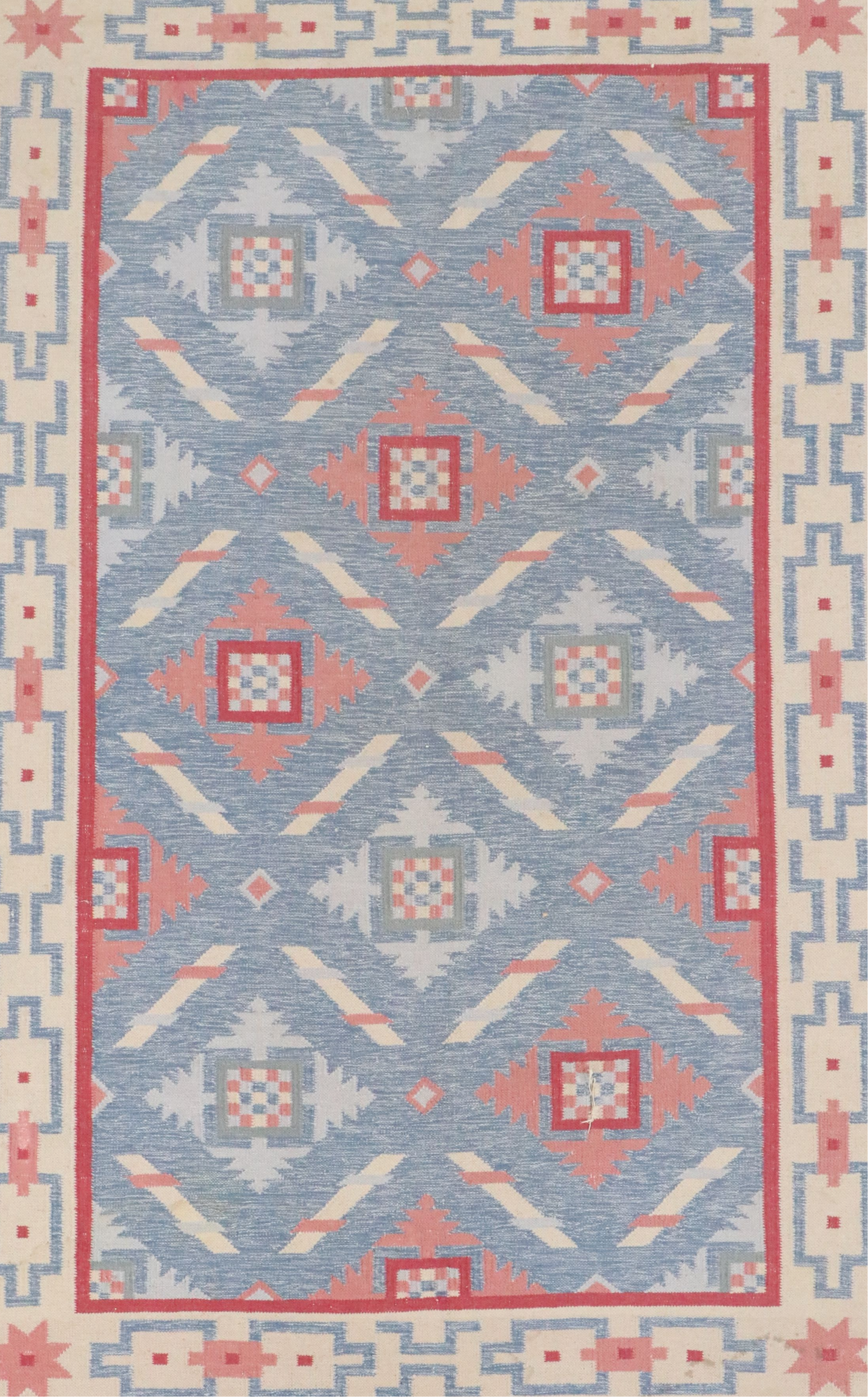 5'4 x 8' Handwoven Indian Dhurrie Area Rug