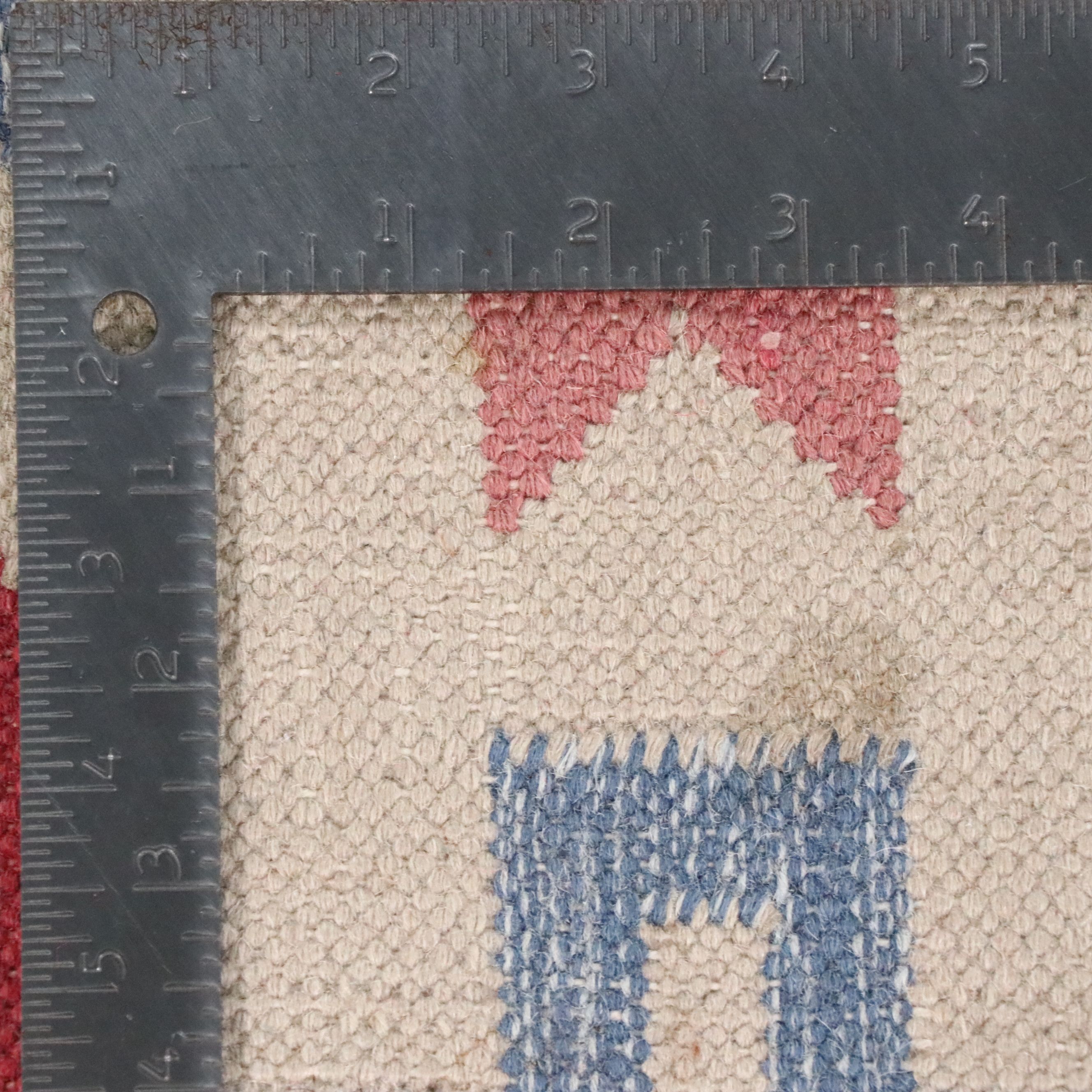 5'4 x 8' Handwoven Indian Dhurrie Area Rug