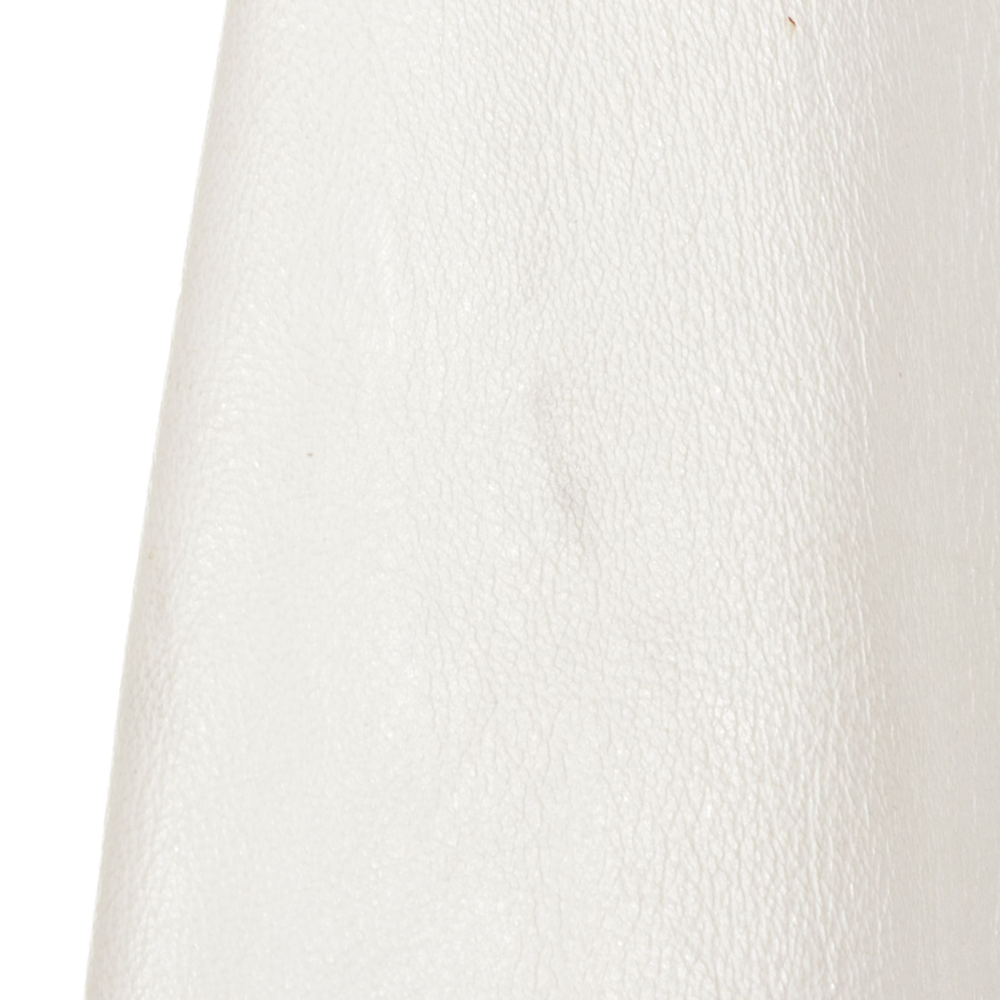 Etienne Aigner Burgundy Leather Blazer with White Leather Vest and Blazer Set