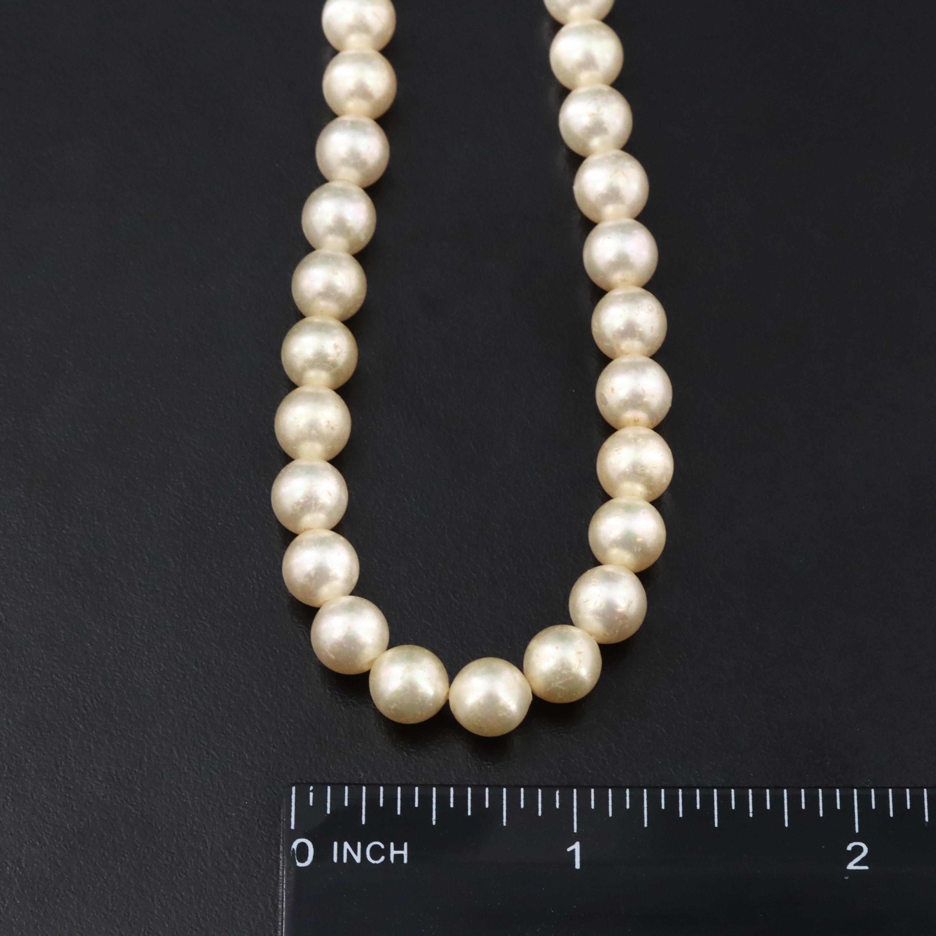 Pearl Necklace with 14K Mikimoto Clasp