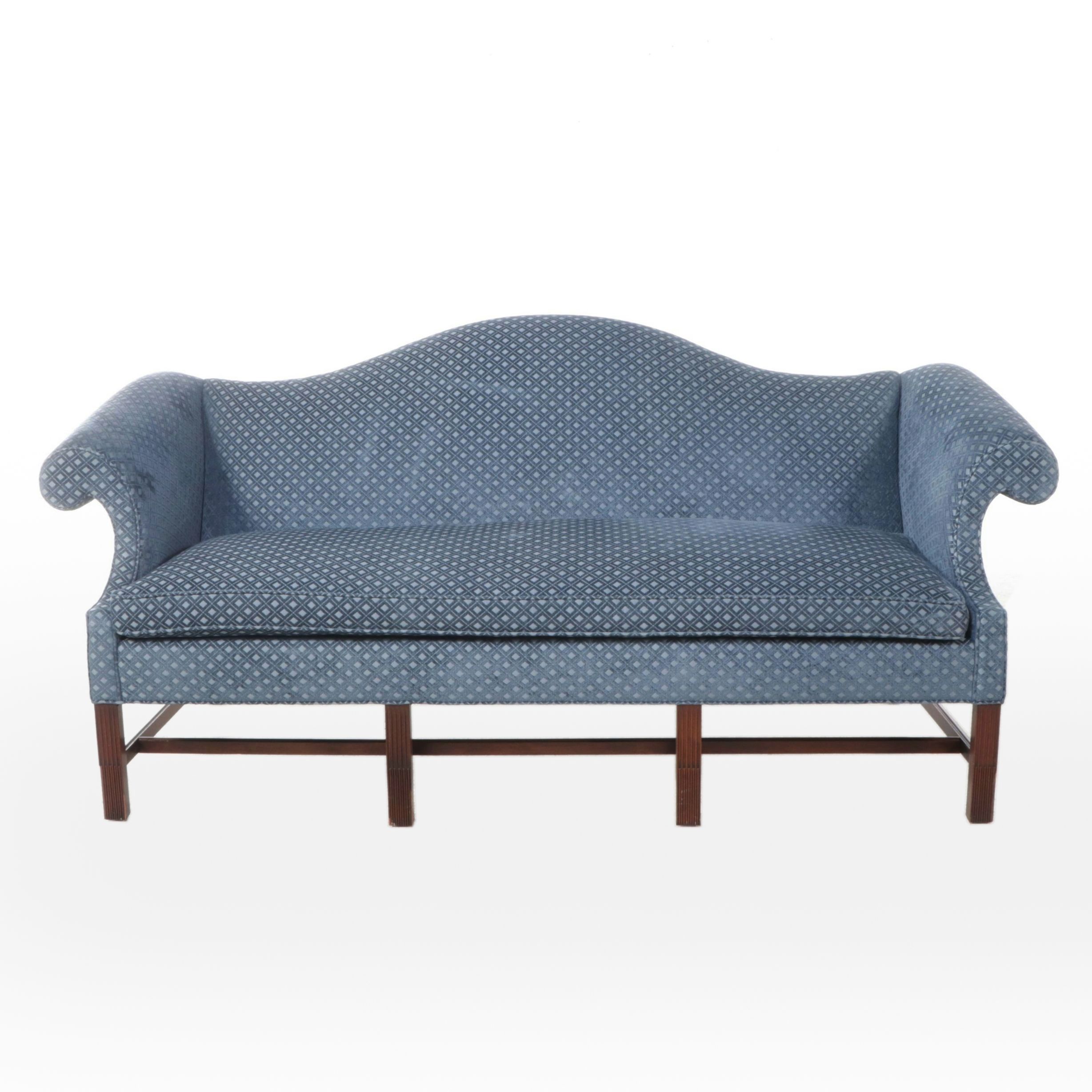 Stickley George III Style Blue Upholstered Sofa
