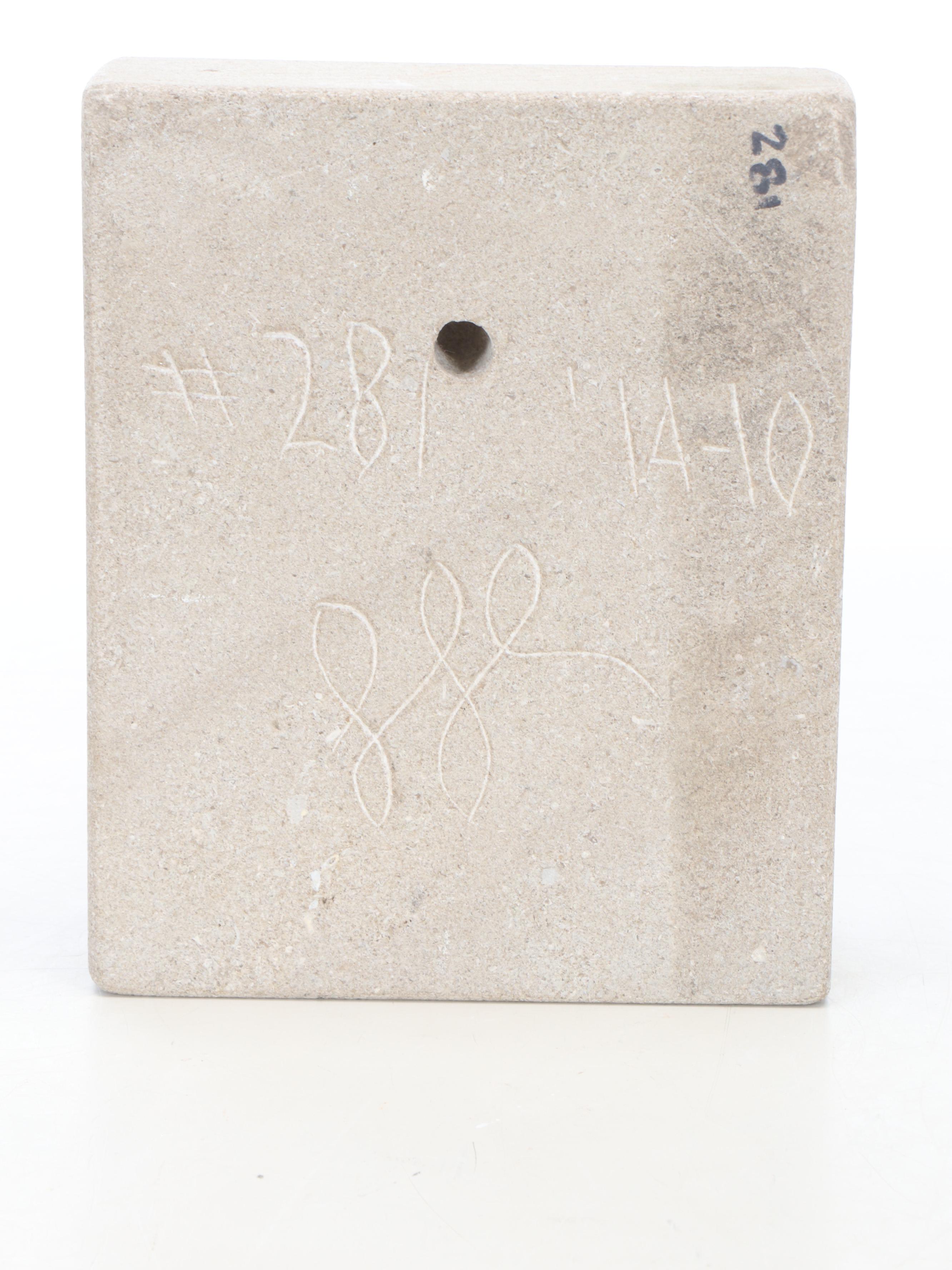 Celtic Trinity Knot Carved Stone Block Bookend