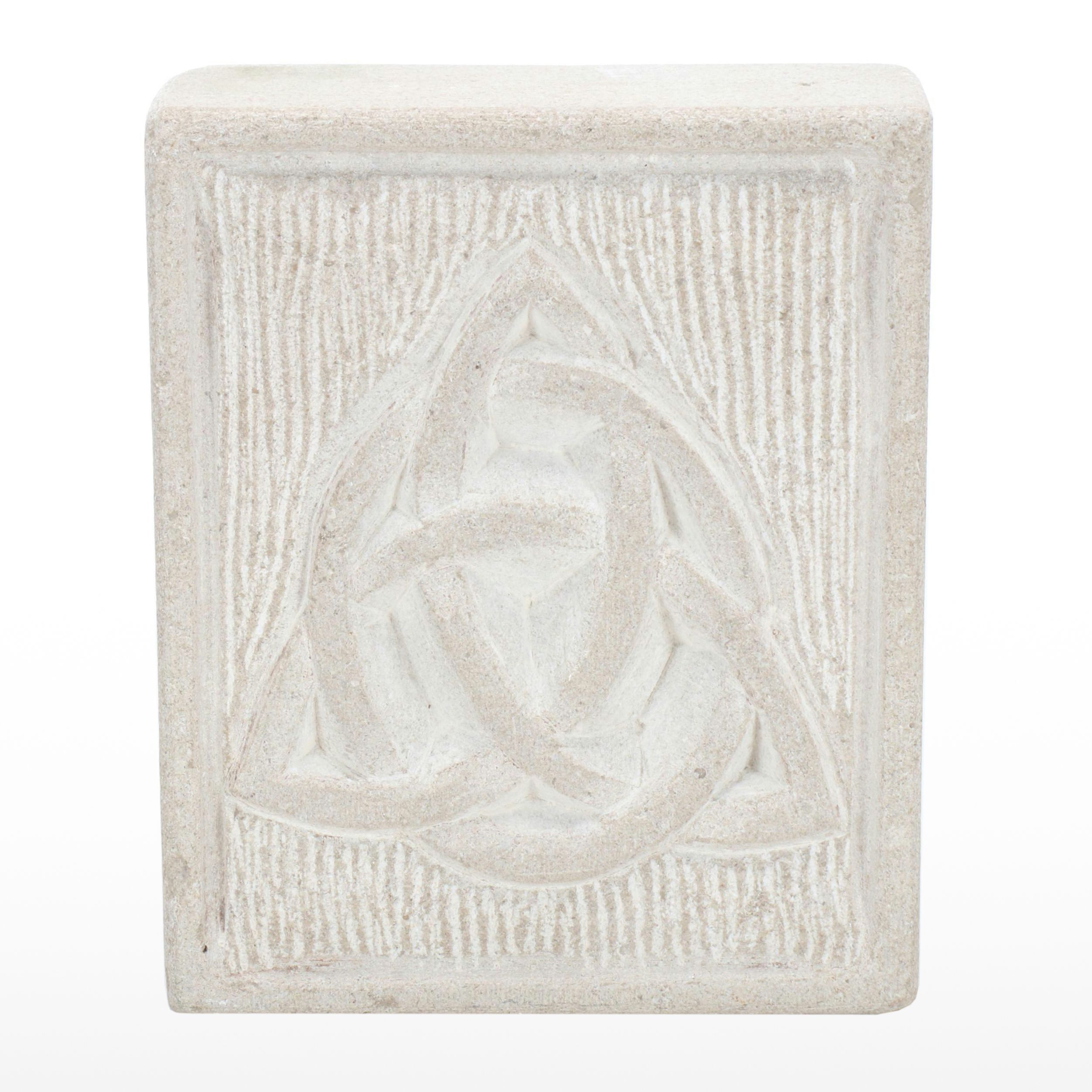 Celtic Trinity Knot Carved Stone Block Bookend