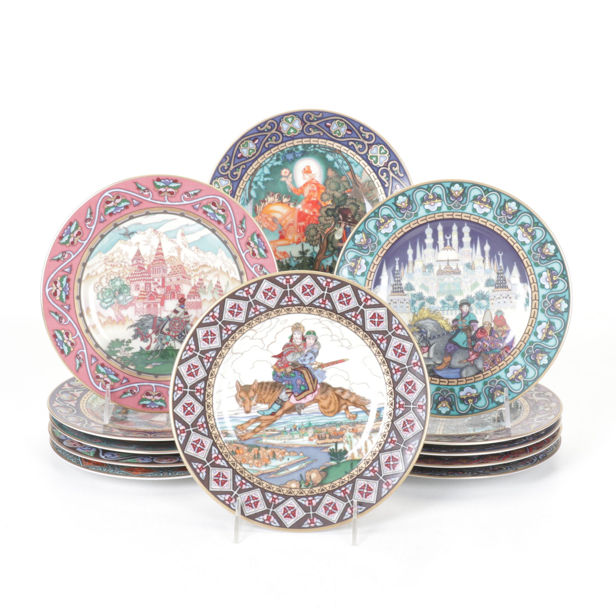 Illustrated Plate Collection of "The Russian Fairy Tales" by Boris Zvorykin