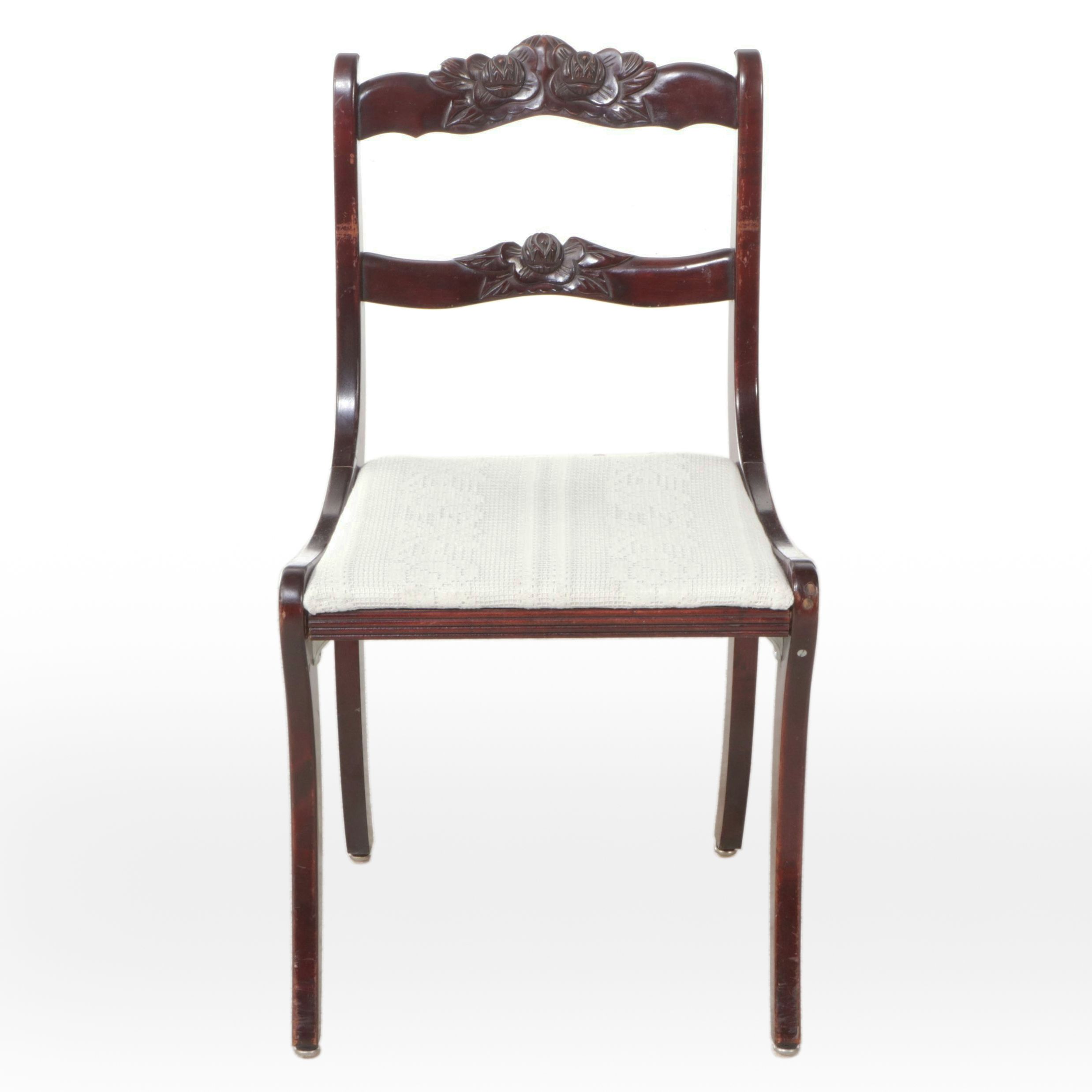 Victorian Style Carved Wood Side Chair, Early to Mid-20th Century