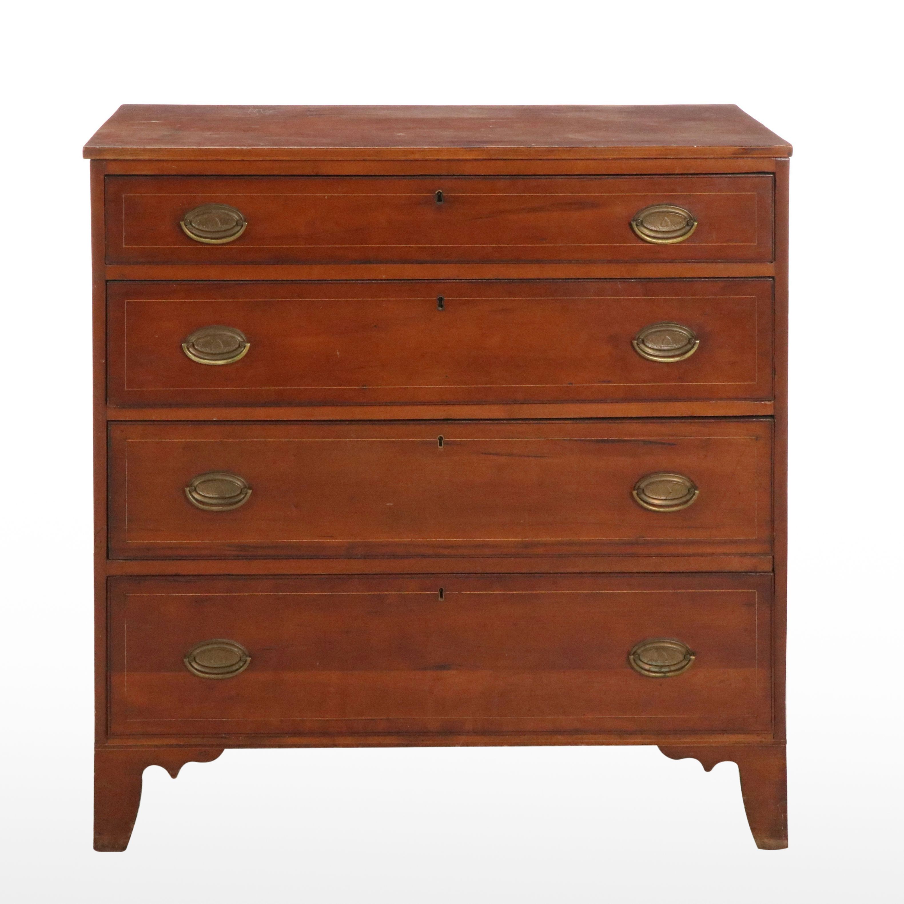 Federal Style Cherry Four Drawer Chest