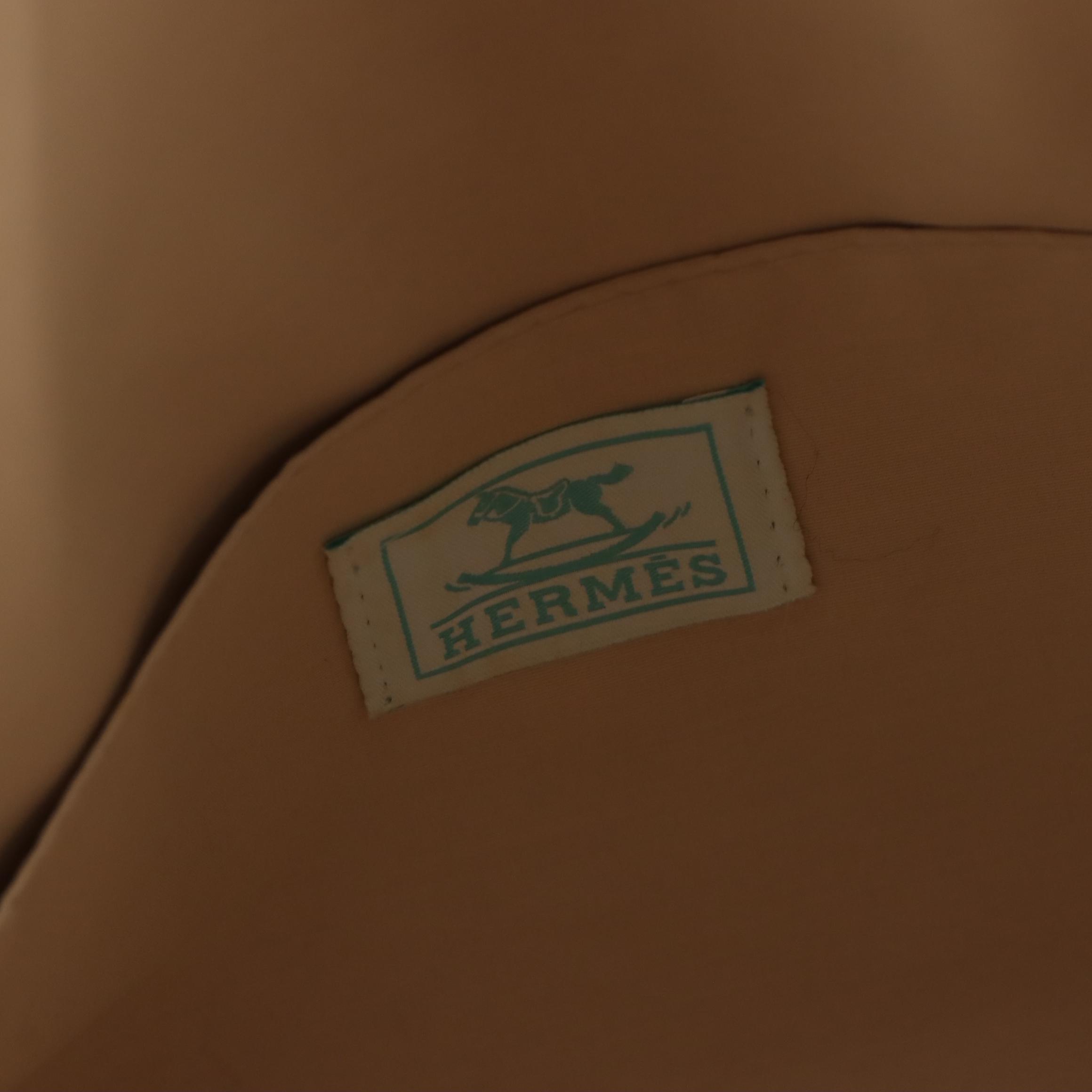 Hermès Bolide 30 Zippered Travel Pouch in Lion Animaux Pixel Cotton Canvas