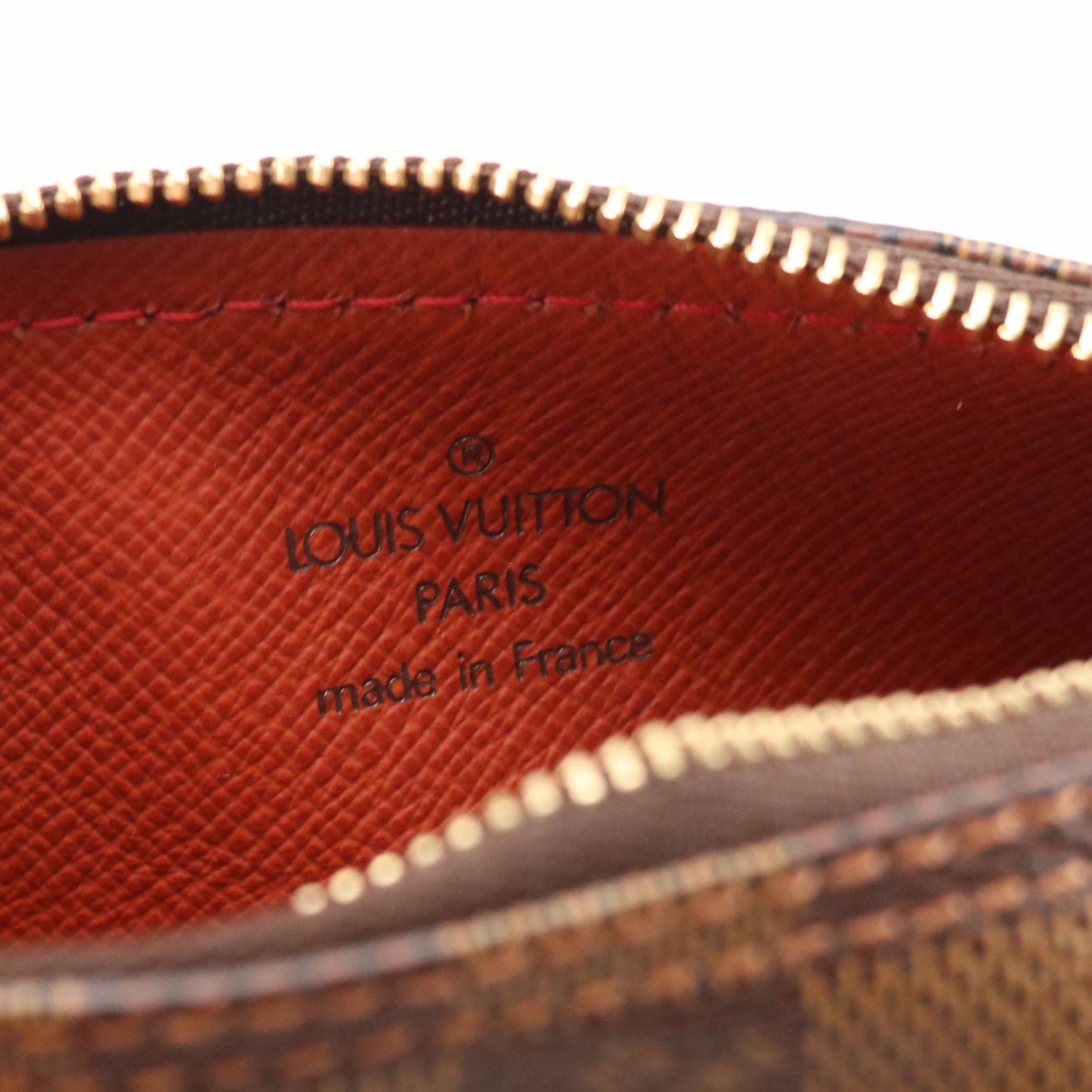 Louis Vuitton Papillon Pochette Bag in Damier Ebene Canvas and Leather Trim