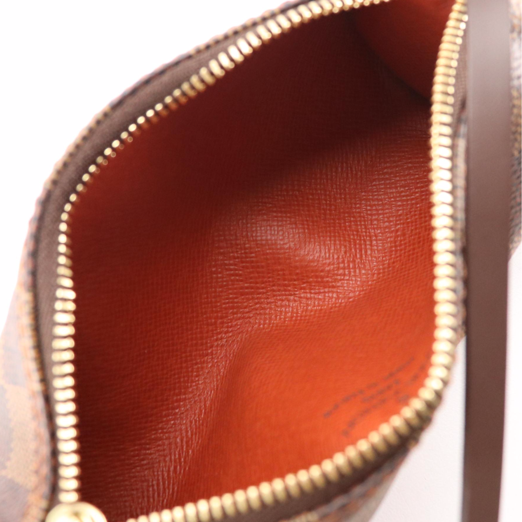 Louis Vuitton Papillon Pochette Bag in Damier Ebene Canvas and Leather Trim