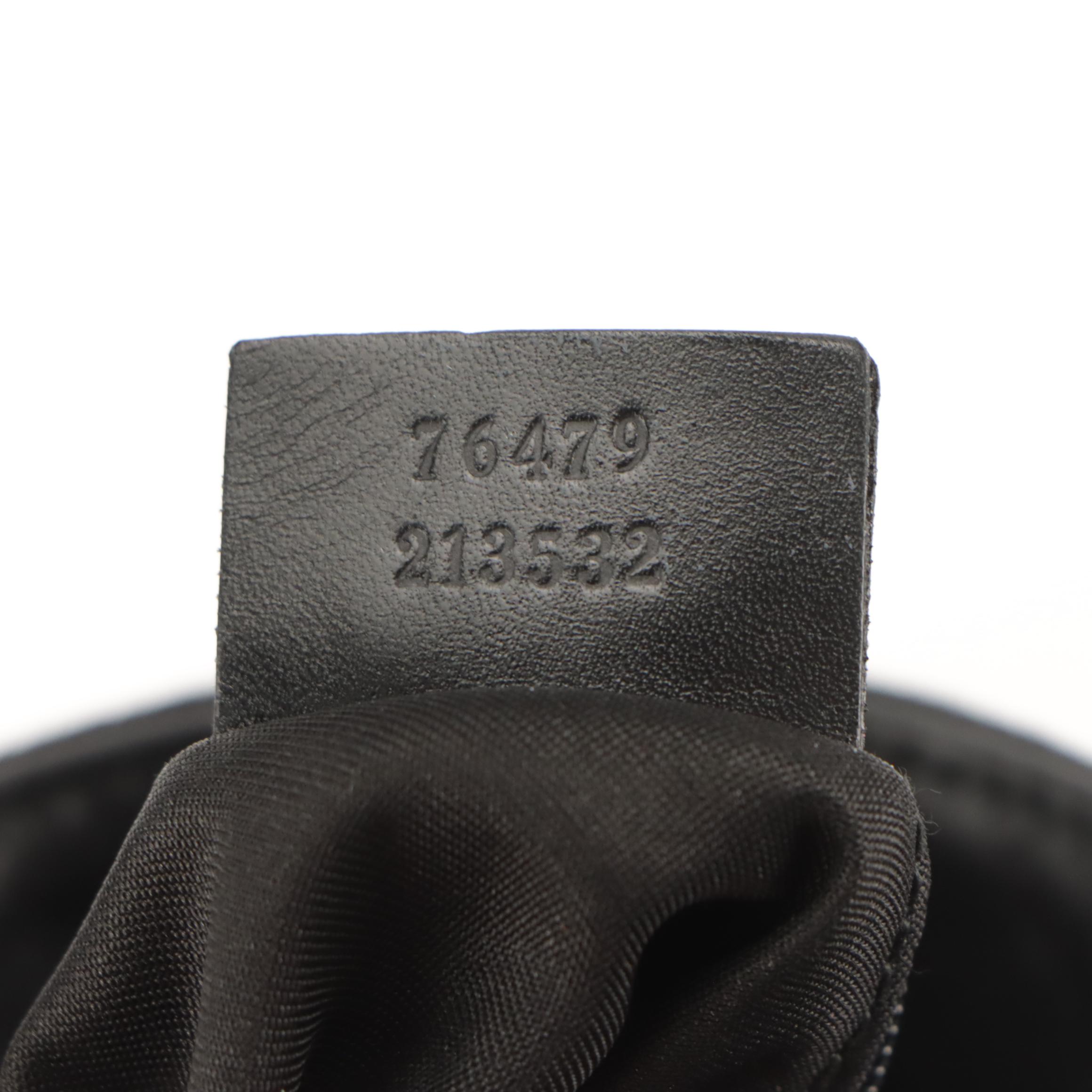 Gucci Double Pocket Tote Bag in Black Soft Fleece and Leather Trim