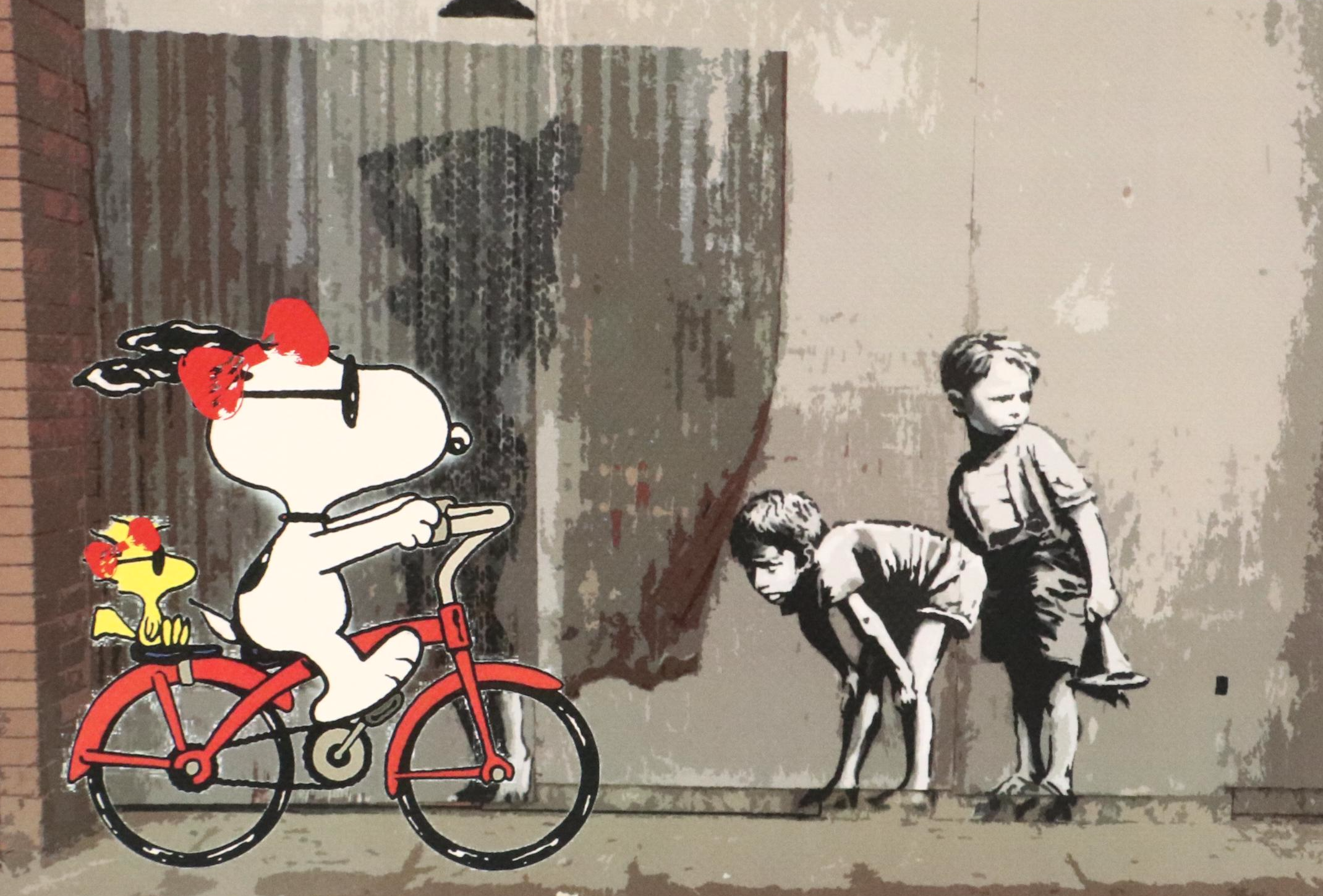 Death NYC Pop Art Graphic Print Featuring Snoopy & Woodstock x Banksy, 2022