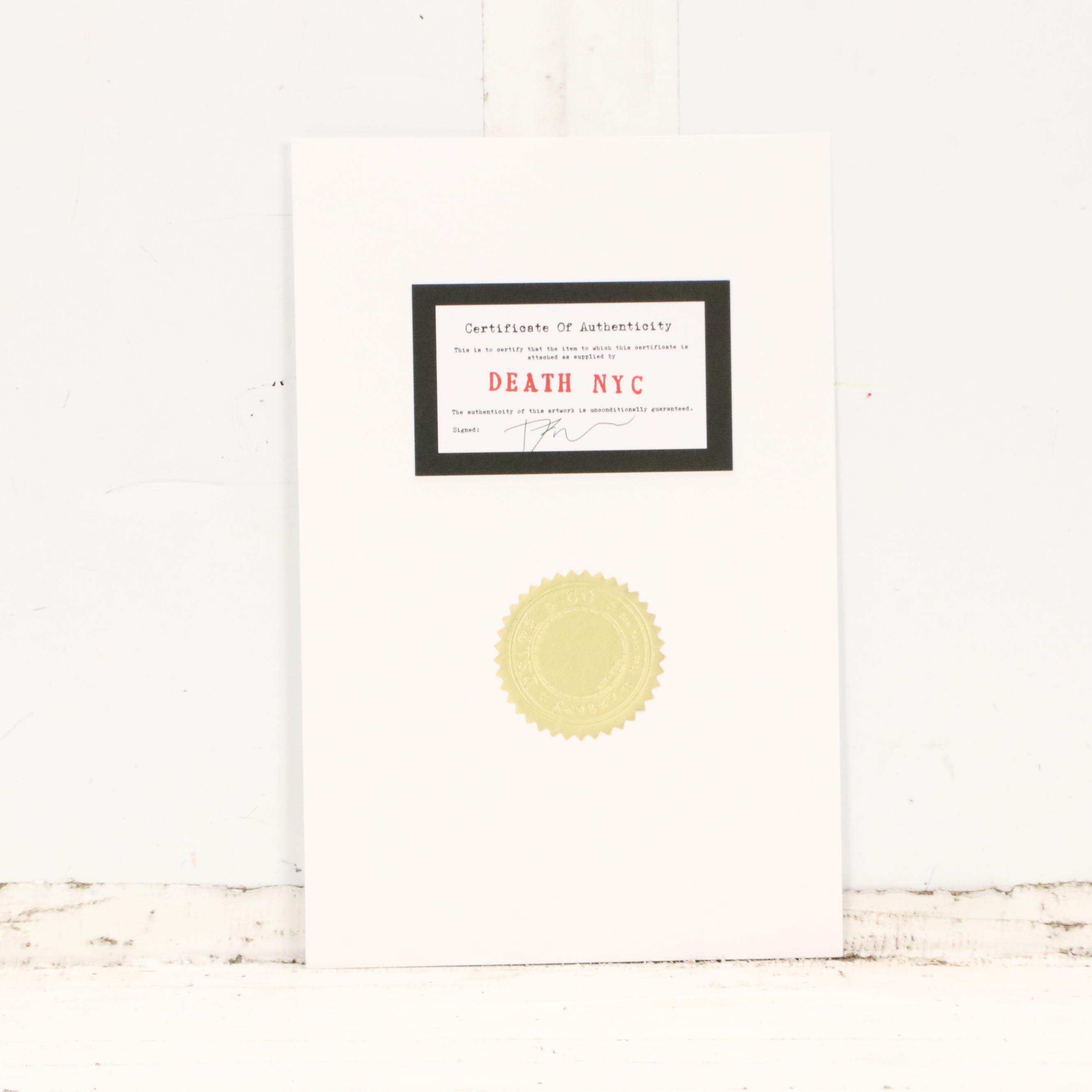 Death NYC Pop Art Graphic Print Featuring Snoopy & Woodstock x Banksy, 2022