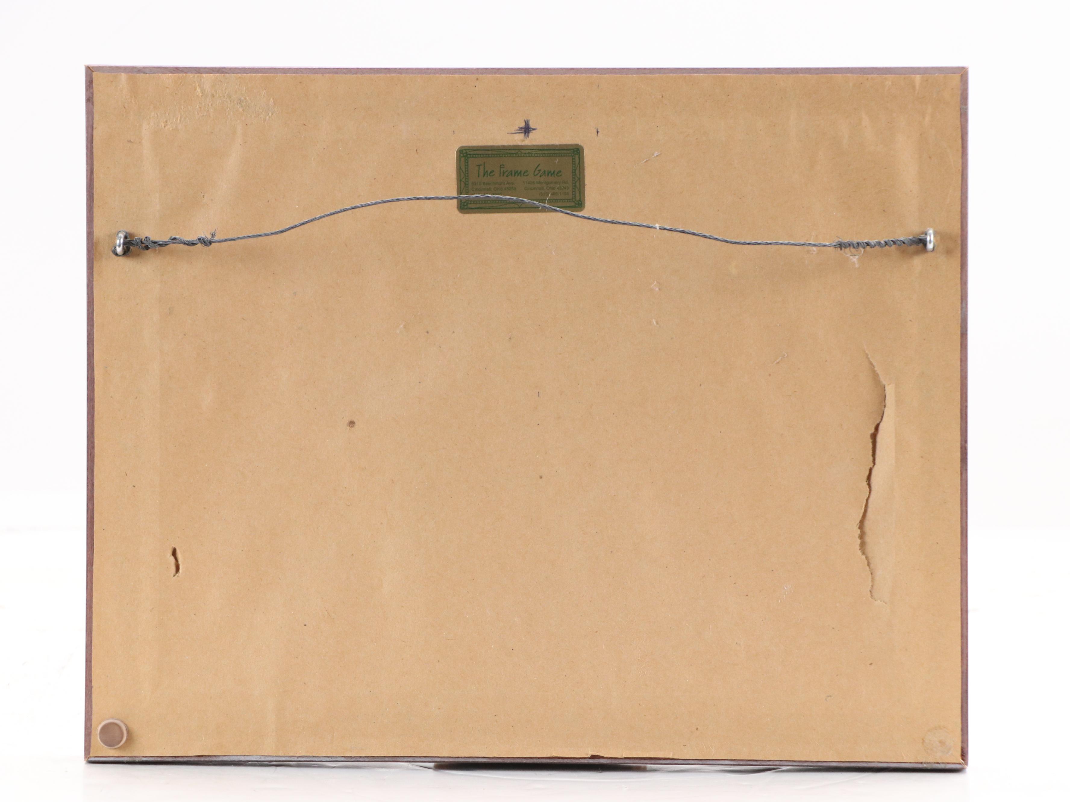 Higgs Mountain River Landscape in Winter Oil Painting, Late 20th Century