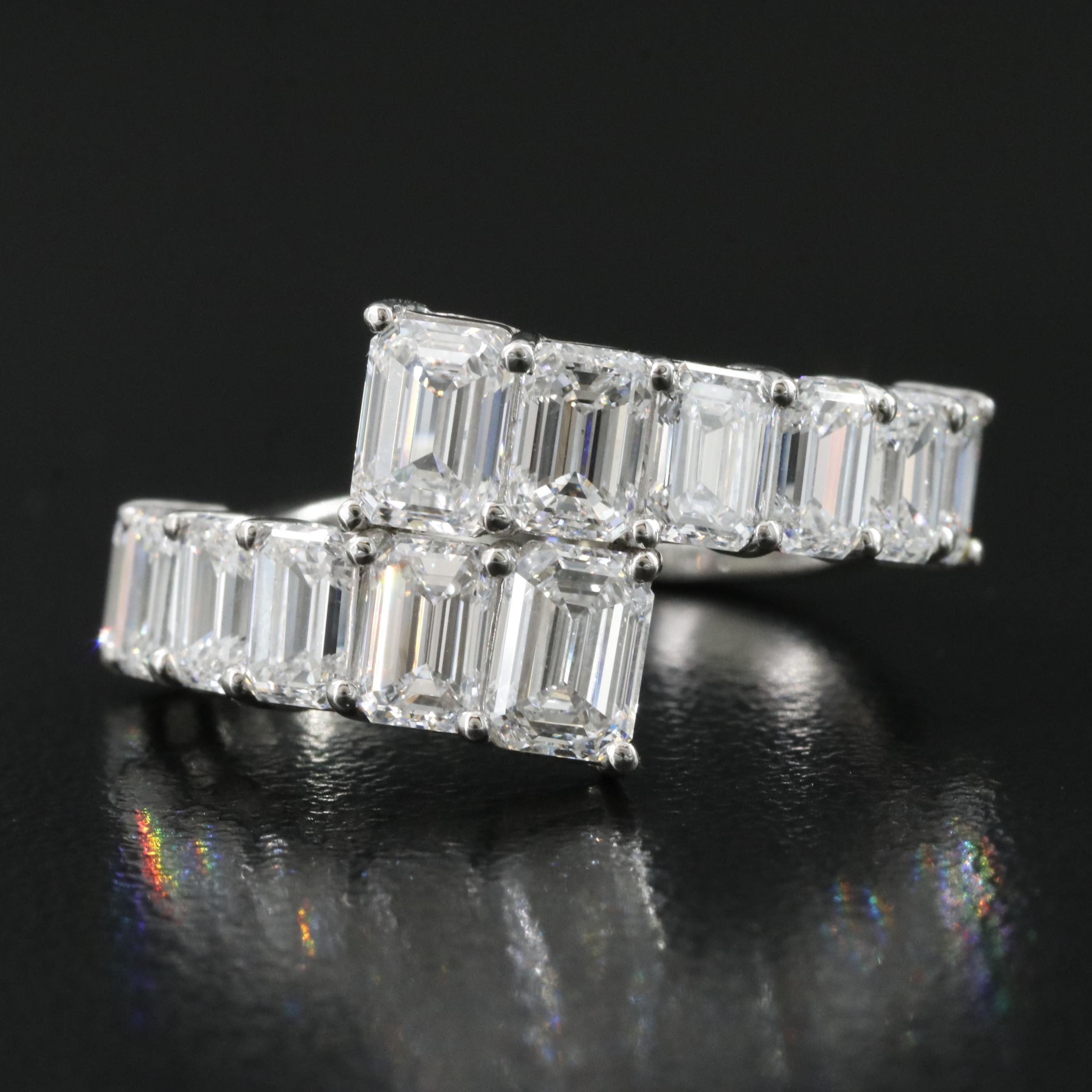 Platinum 4.29 CTW Lab Grown Diamond Ring