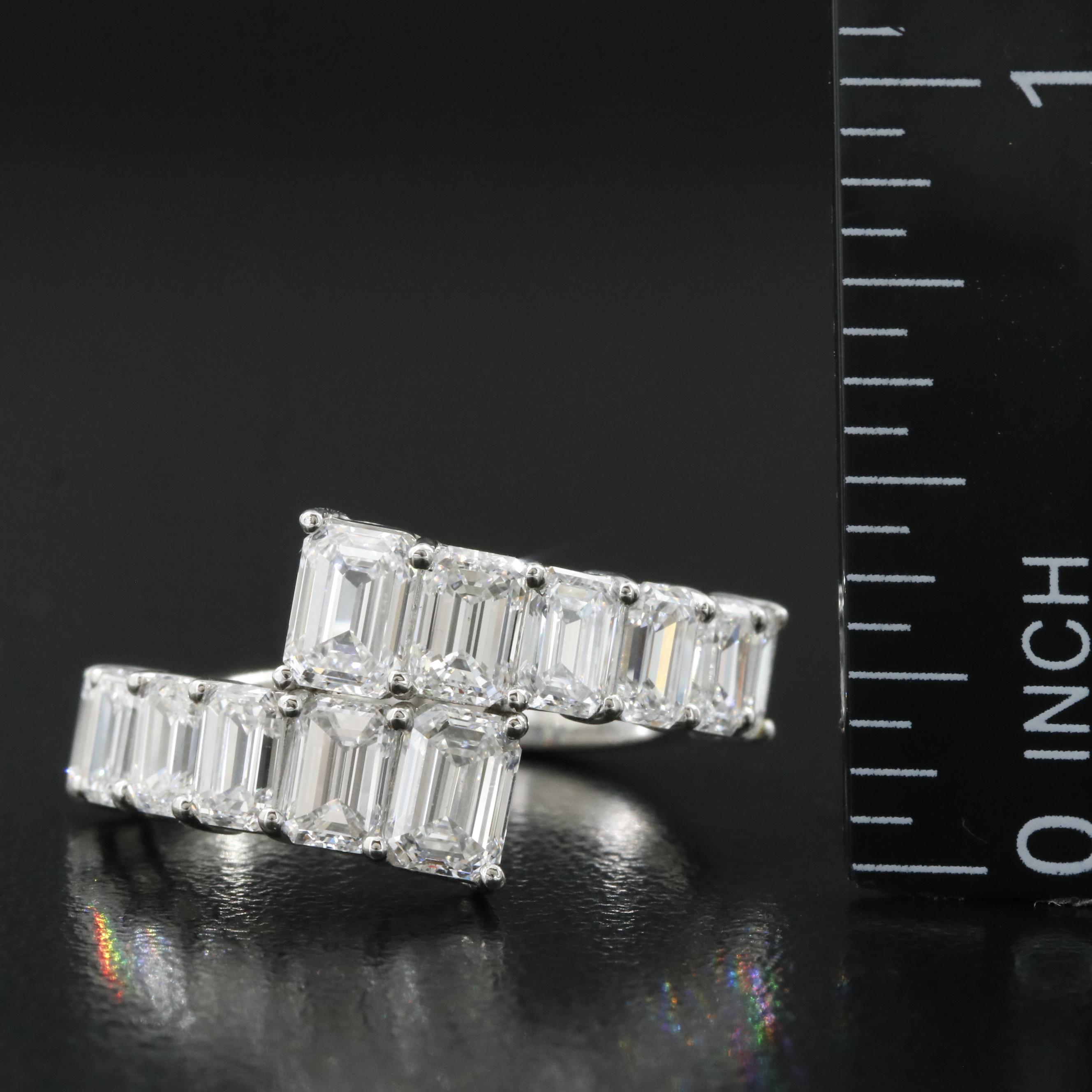 Platinum 4.29 CTW Lab Grown Diamond Ring