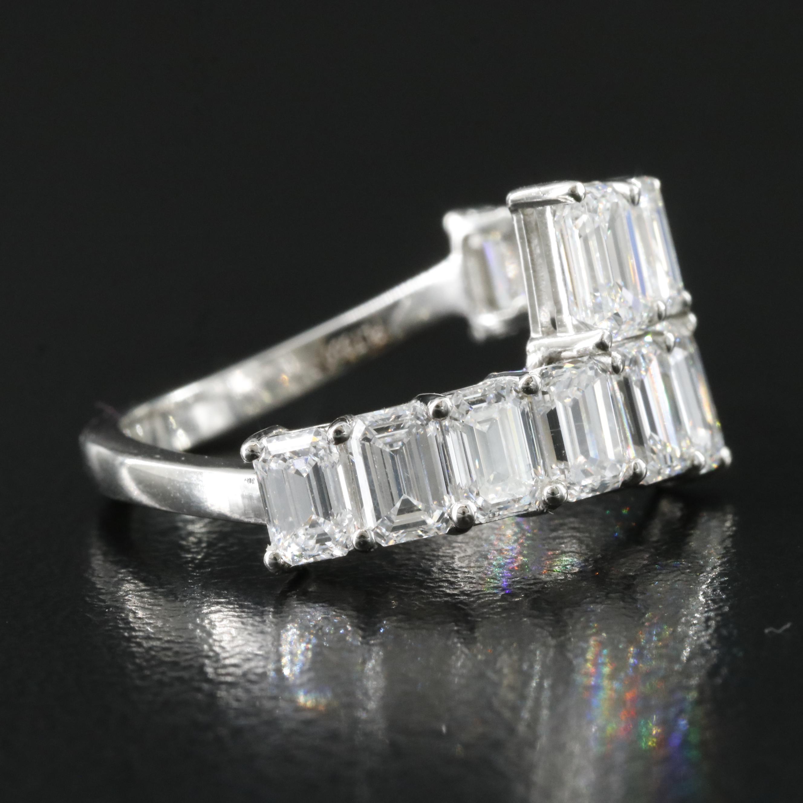 Platinum 4.29 CTW Lab Grown Diamond Ring