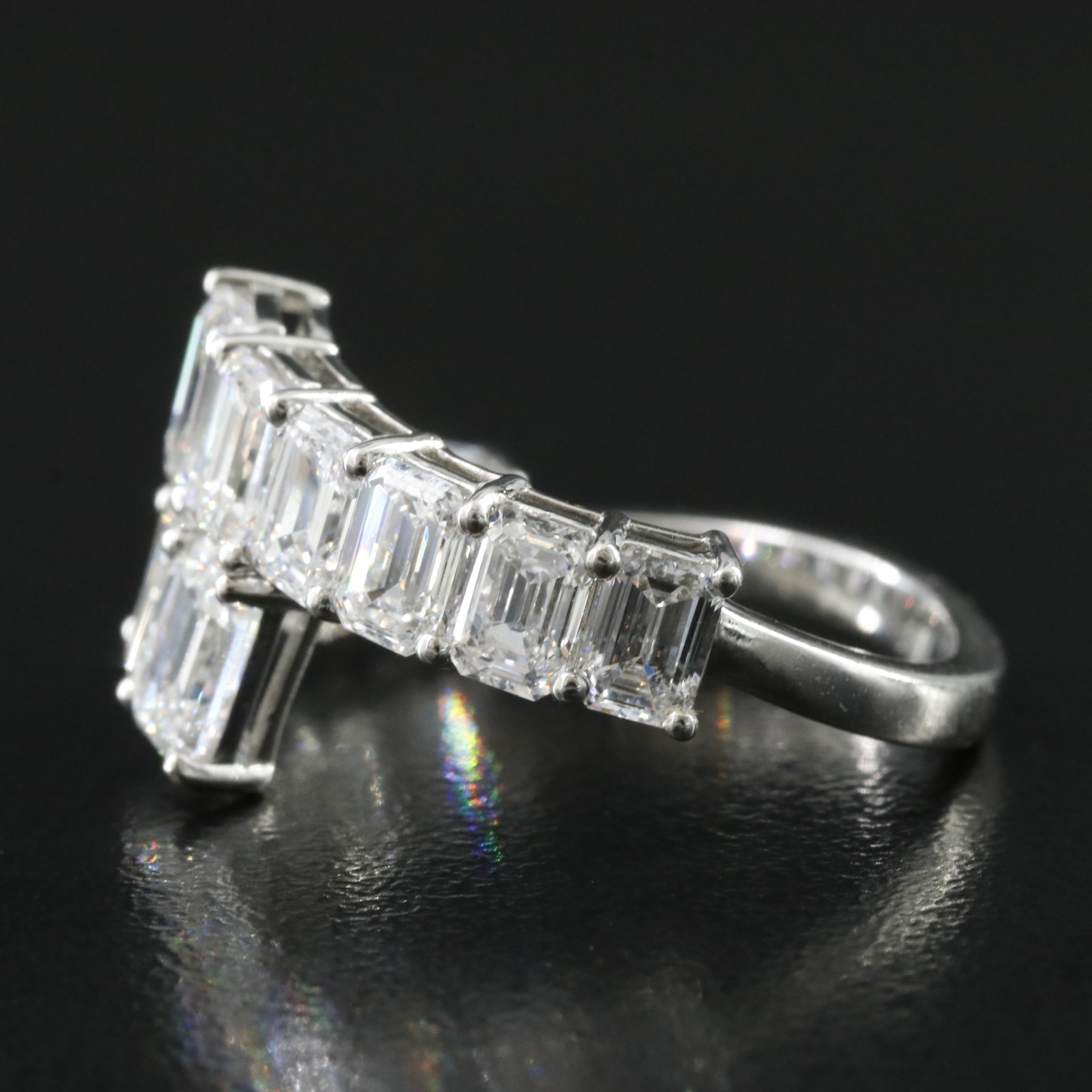 Platinum 4.29 CTW Lab Grown Diamond Ring