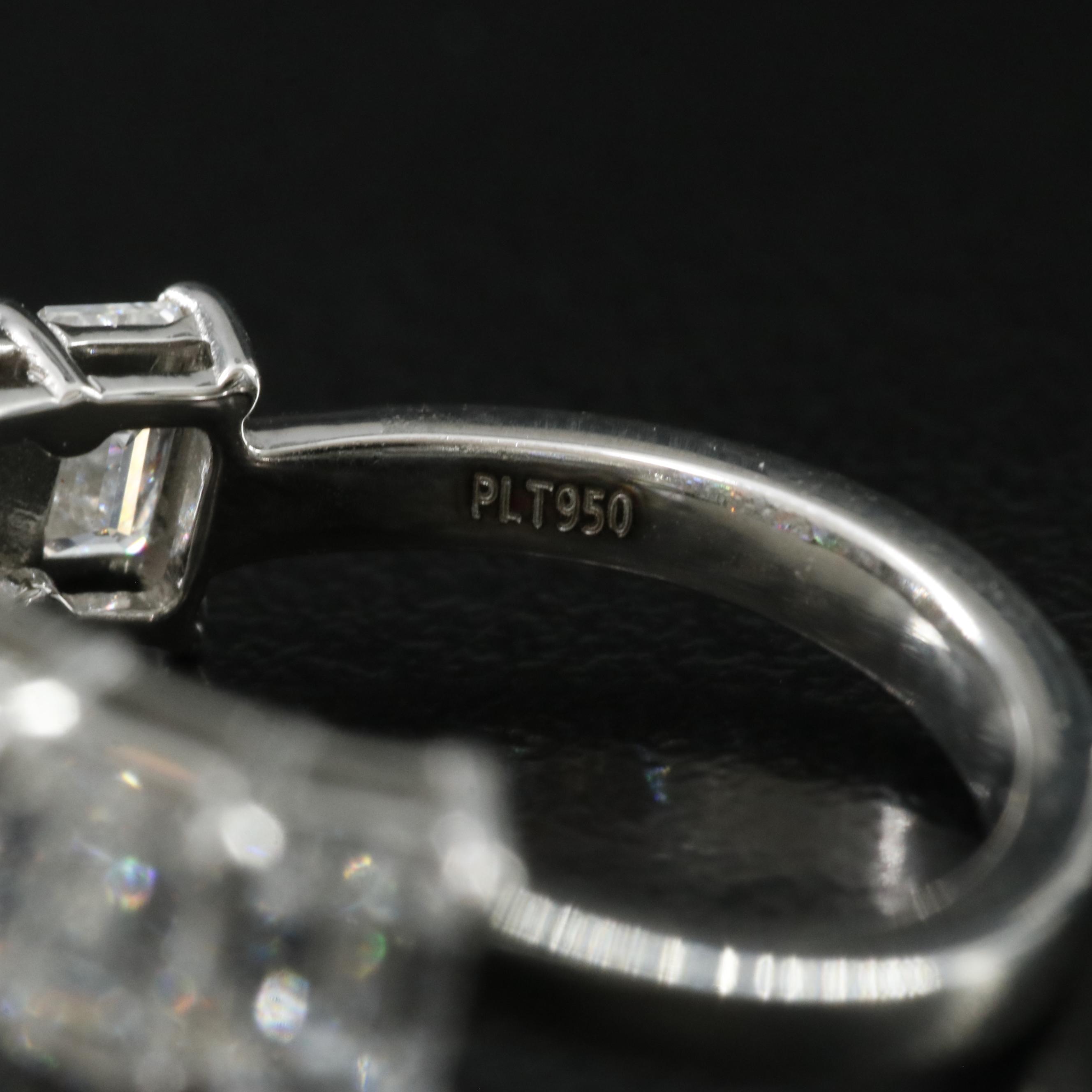 Platinum 4.29 CTW Lab Grown Diamond Ring