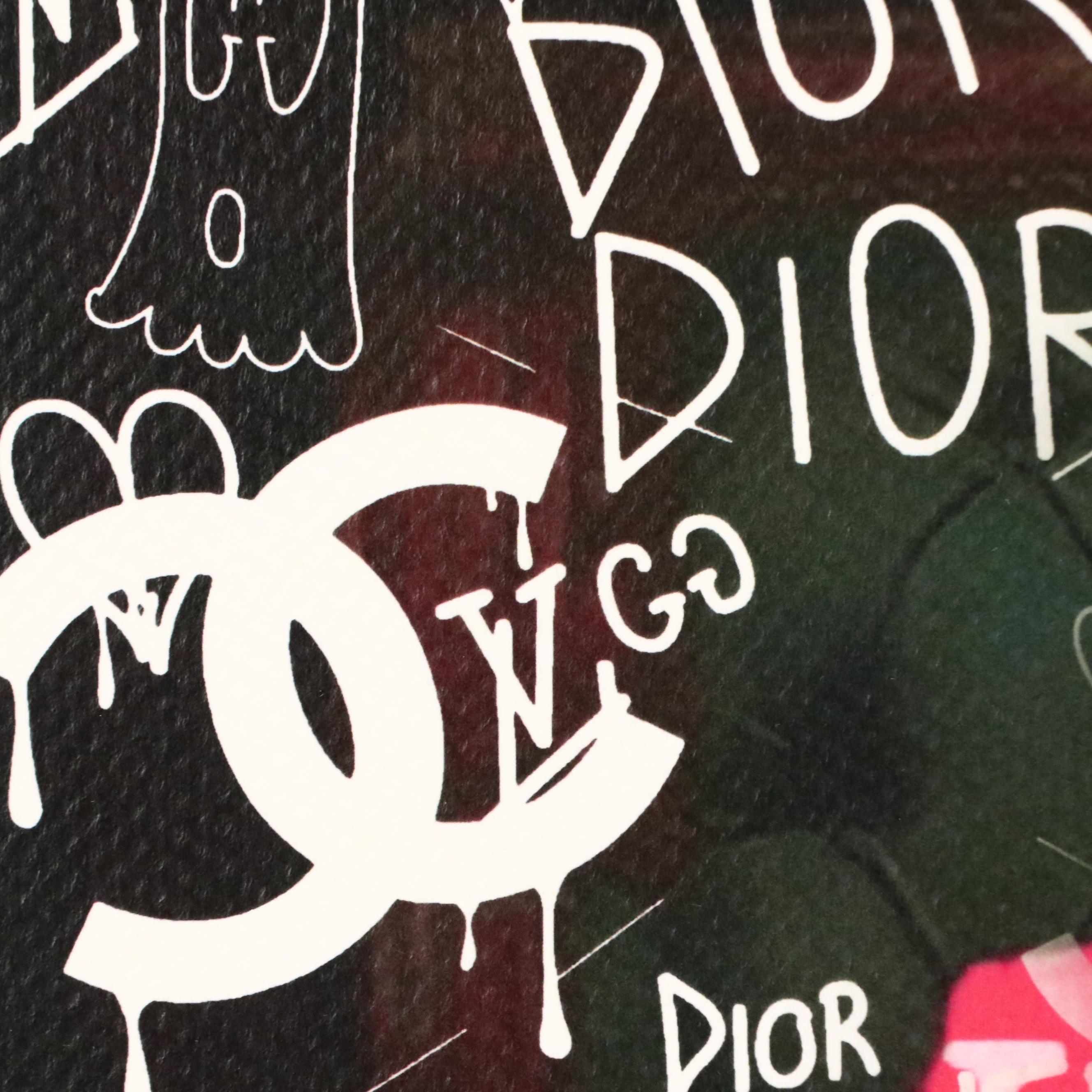 Death NYC Pop Art Graphic Print Featuring Anthropomorphic High Fashion Cat, 2024