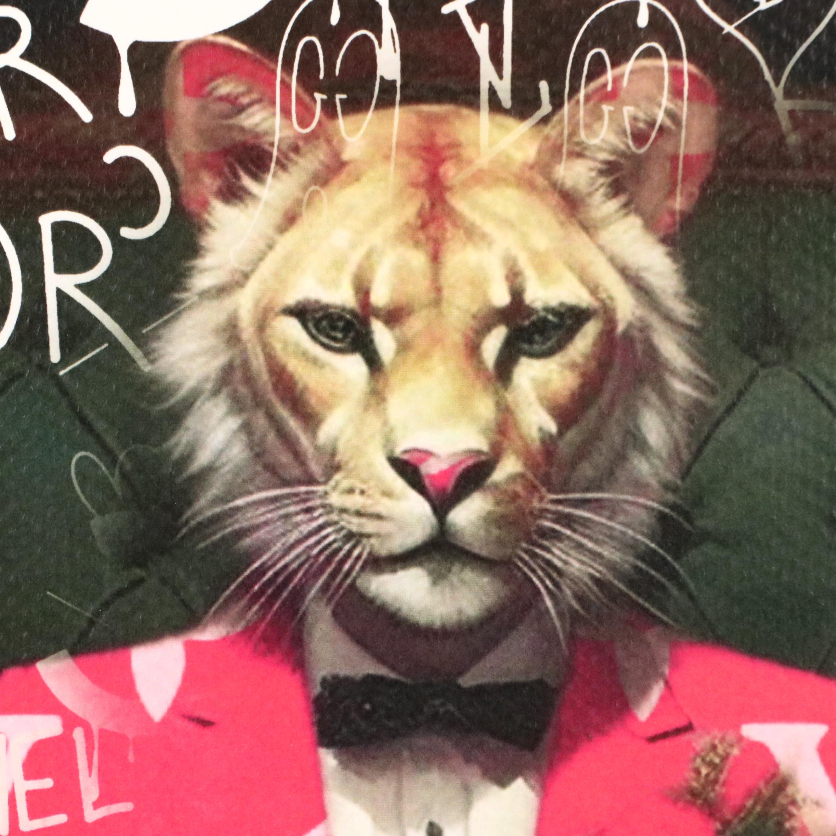 Death NYC Pop Art Graphic Print Featuring Anthropomorphic High Fashion Cat, 2024