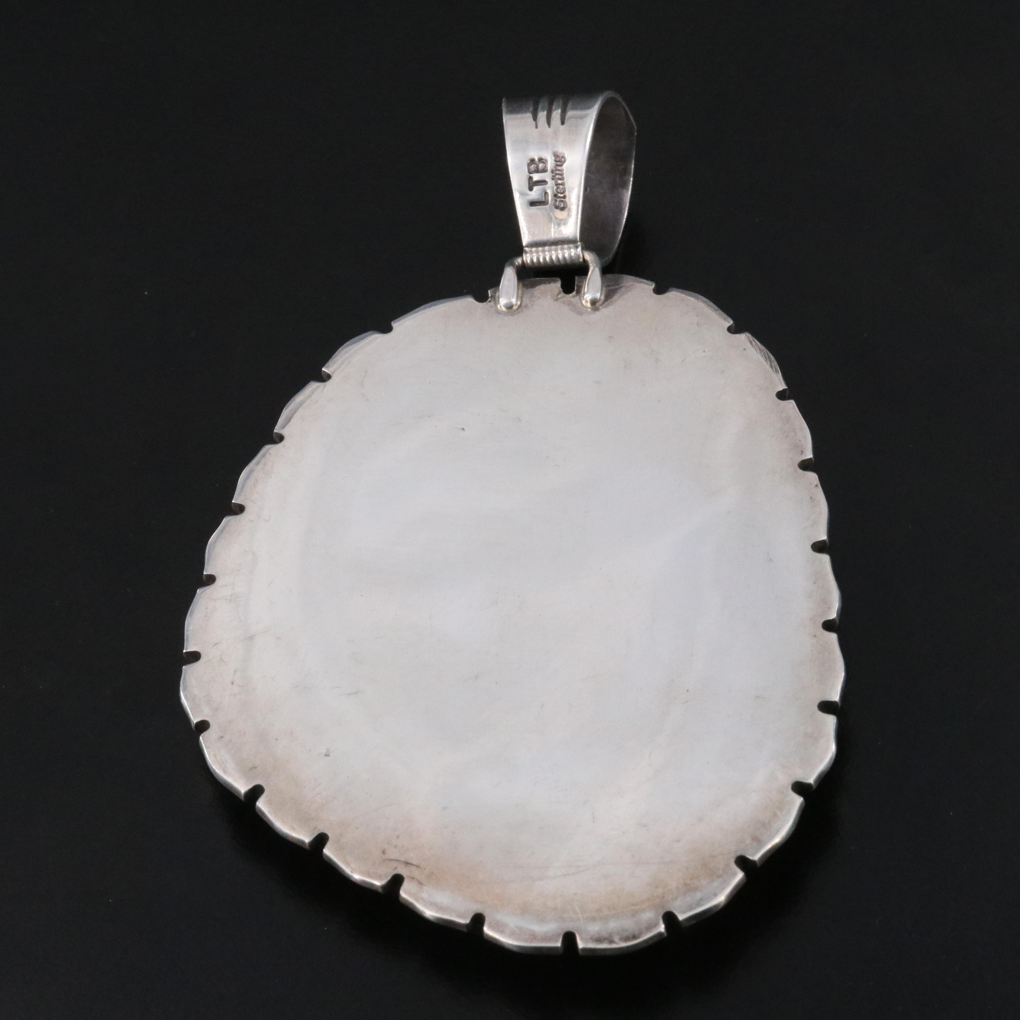 Loren Thomas Begay Navajo Diné Sterling Turquoise Pendant