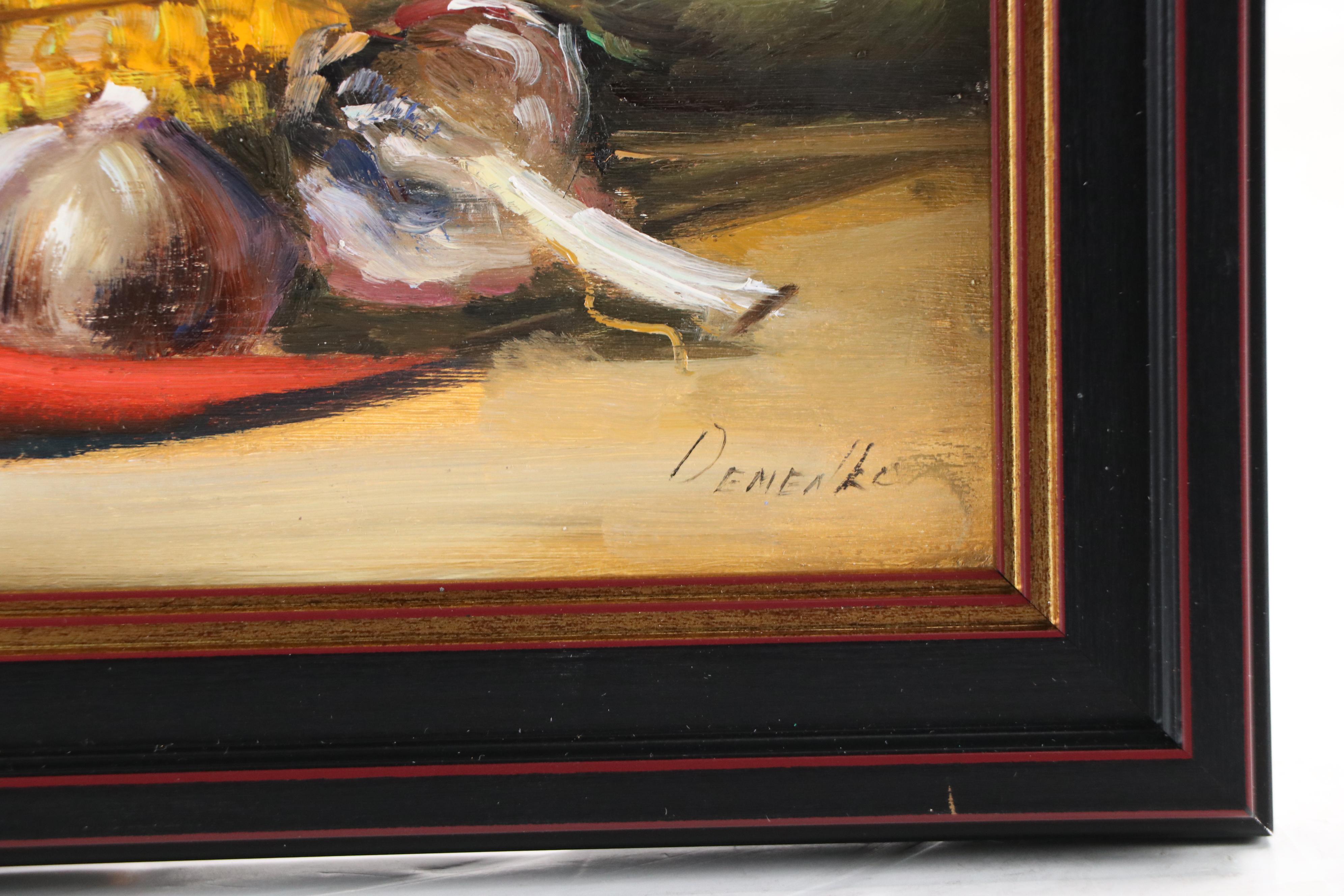 Natalia Demenko Still Life Oil Painting of Corn and Aromatics, 21st Century