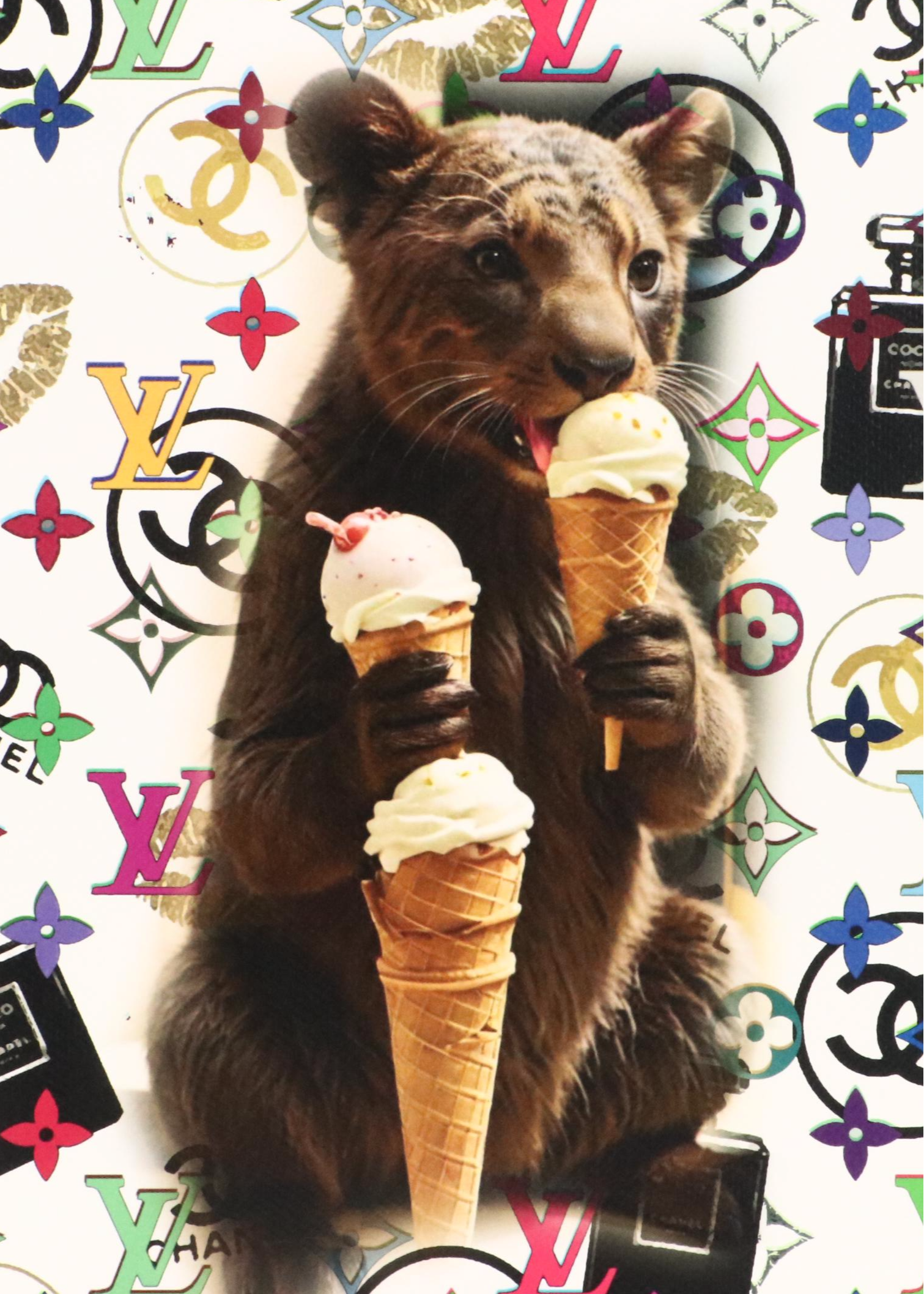 Death NYC Pop Art Graphic Print Featuring Cub x LV x Chanel, 2024