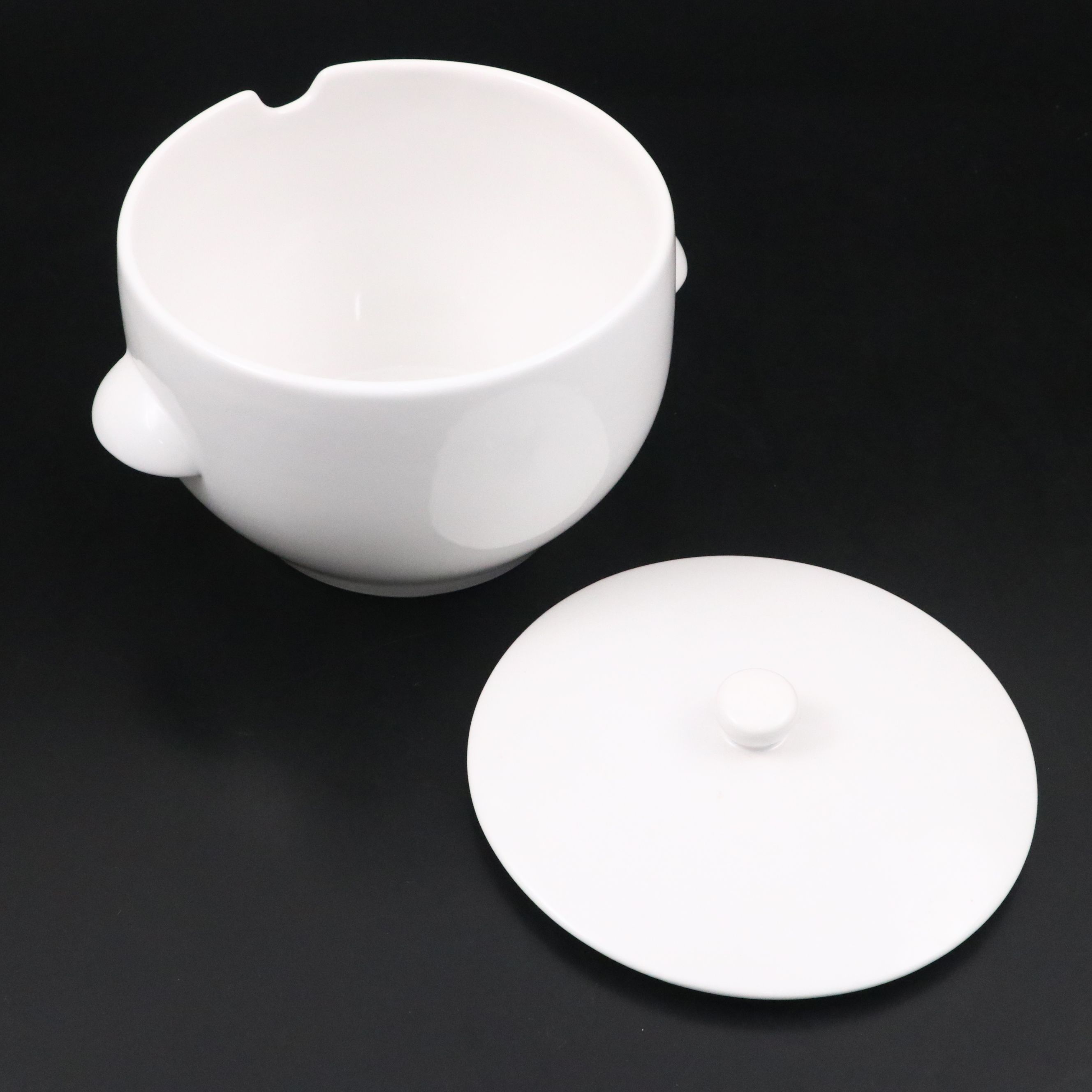 Pottery Barn White Ceramic Soup Tureen and Ladle