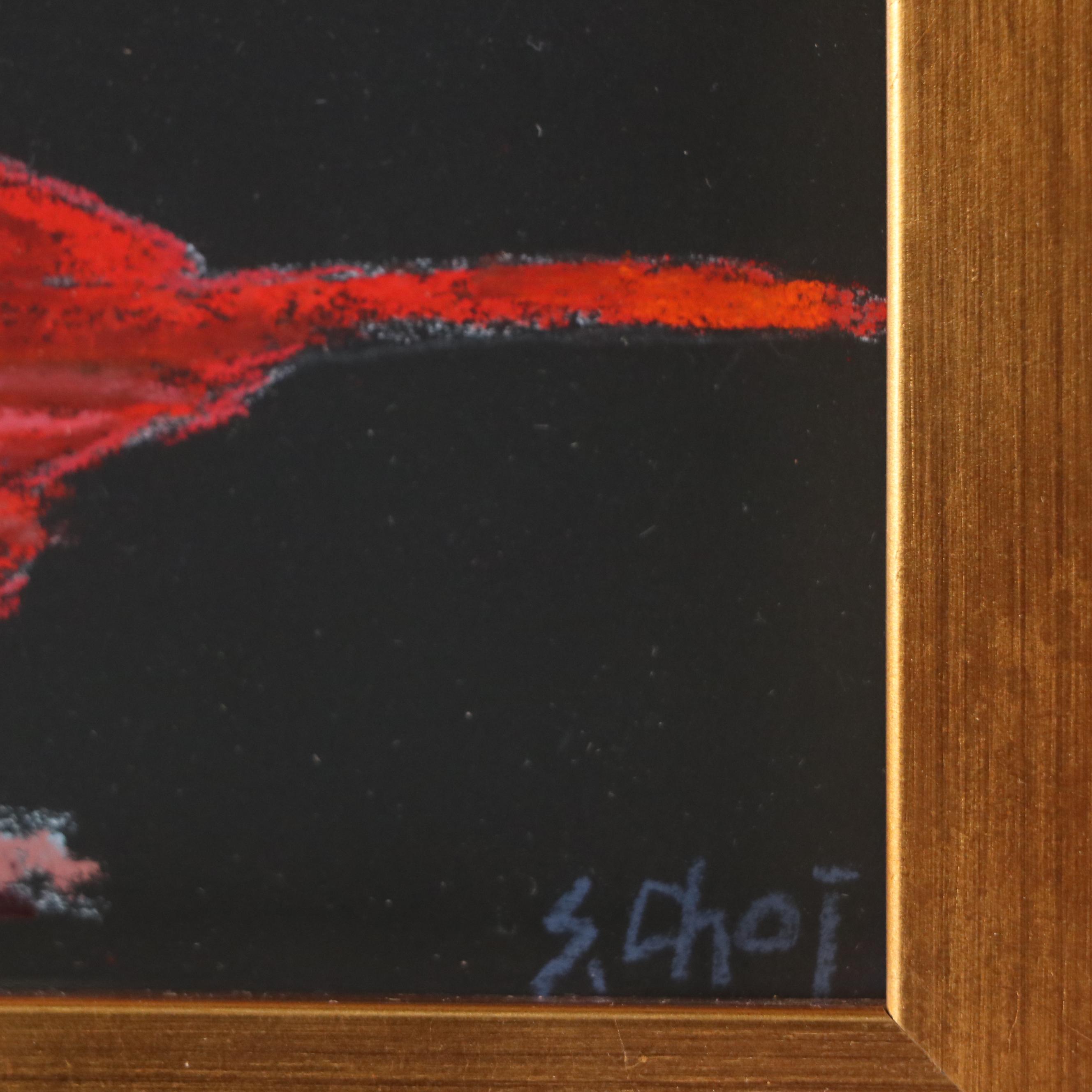 Sunkyung Choi Pastel Drawing of Cardinal, 21st Century