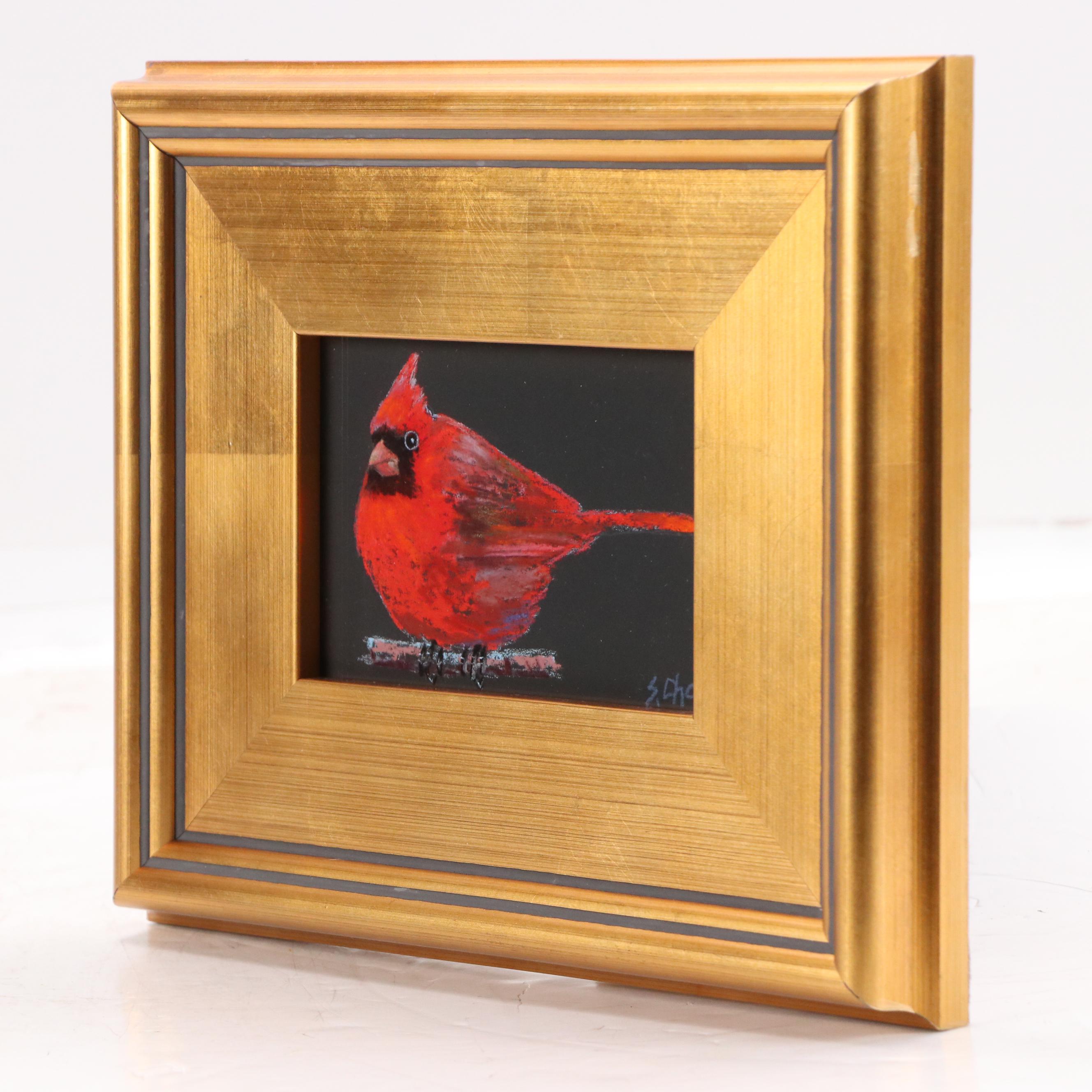 Sunkyung Choi Pastel Drawing of Cardinal, 21st Century