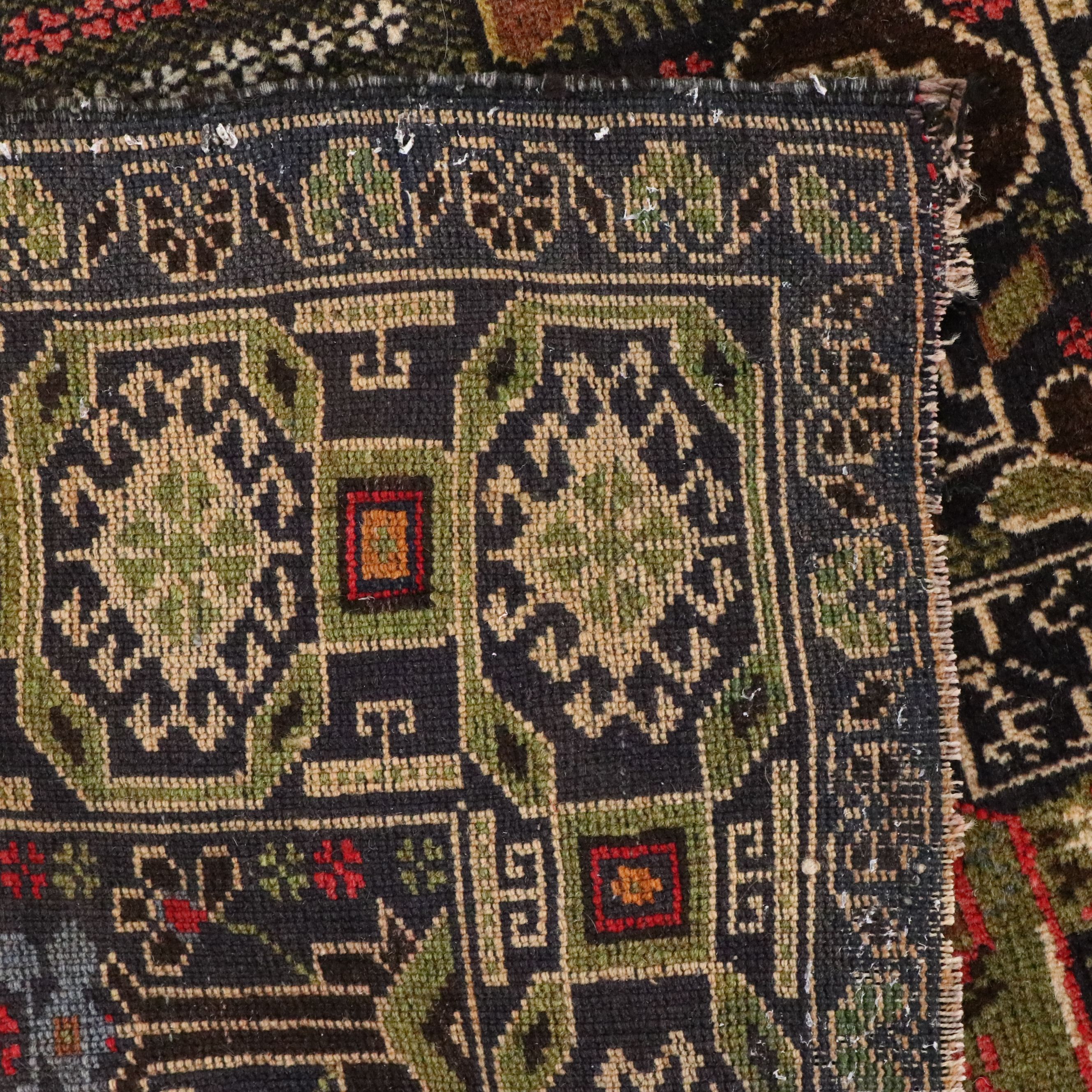 3' x 4'10 Hand-Knotted Caucasian Pictorial Accent Rug