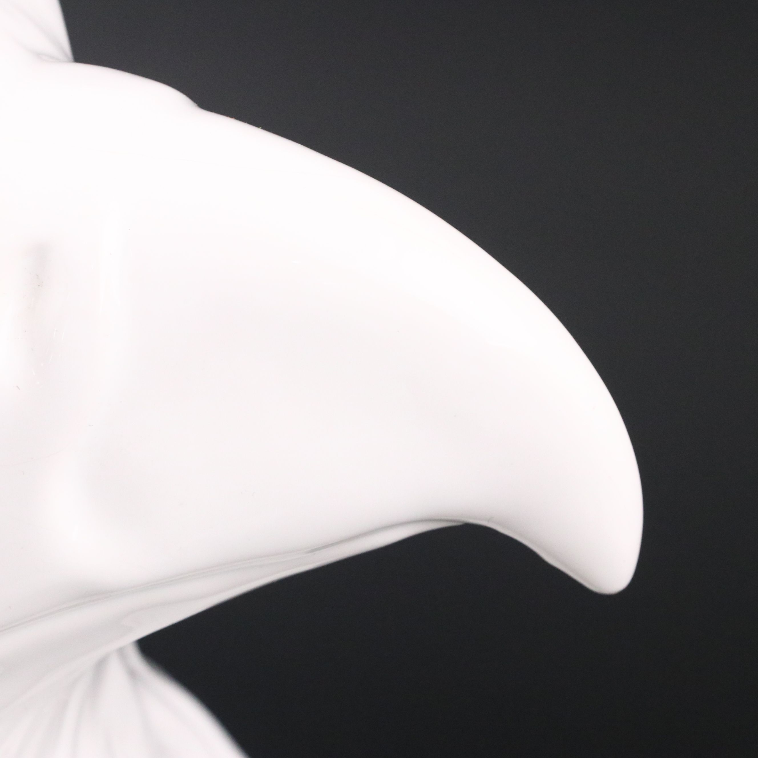 White Ceramic Eagle Bust, Mid-20th Century