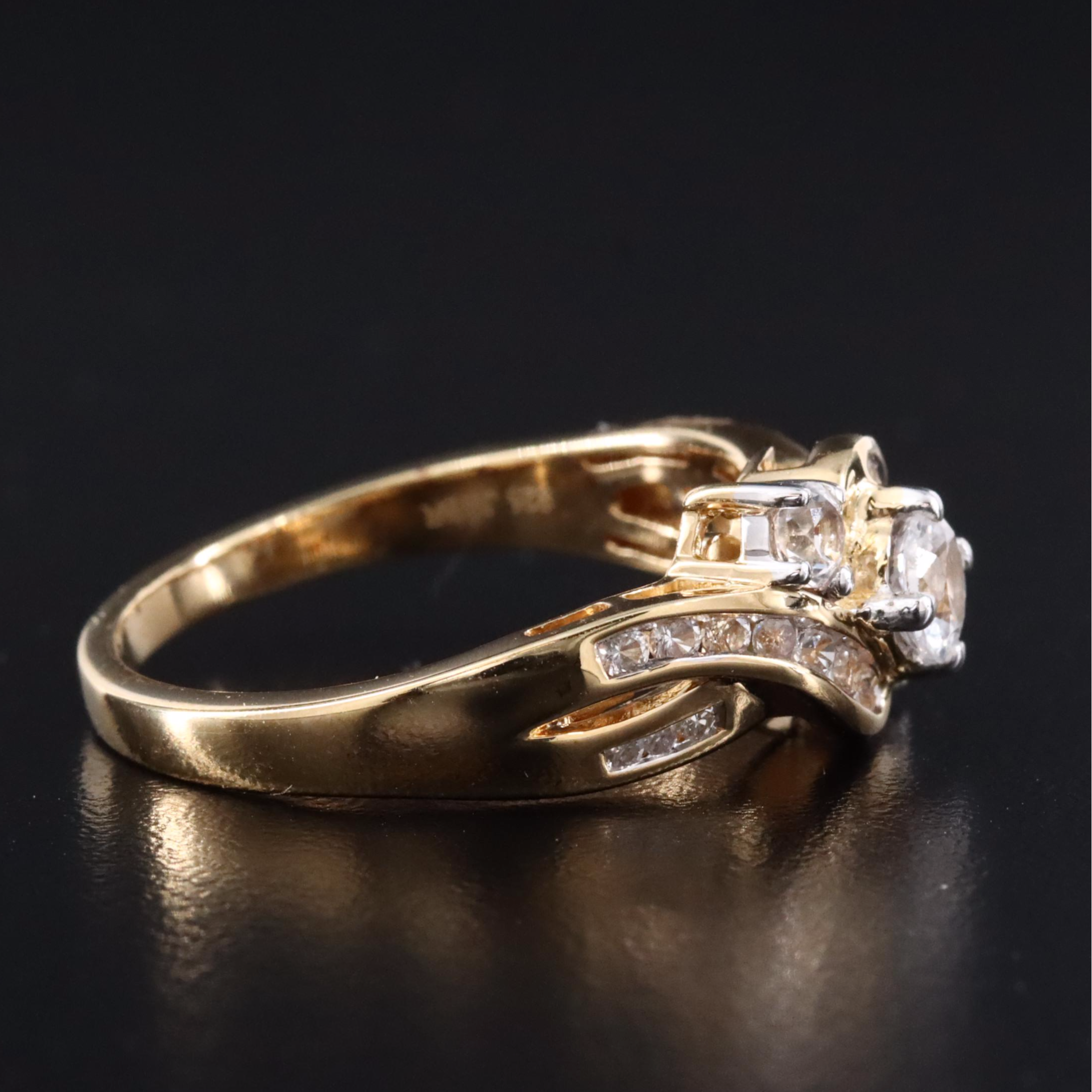 Sterling White Sapphire and Diamond Ring