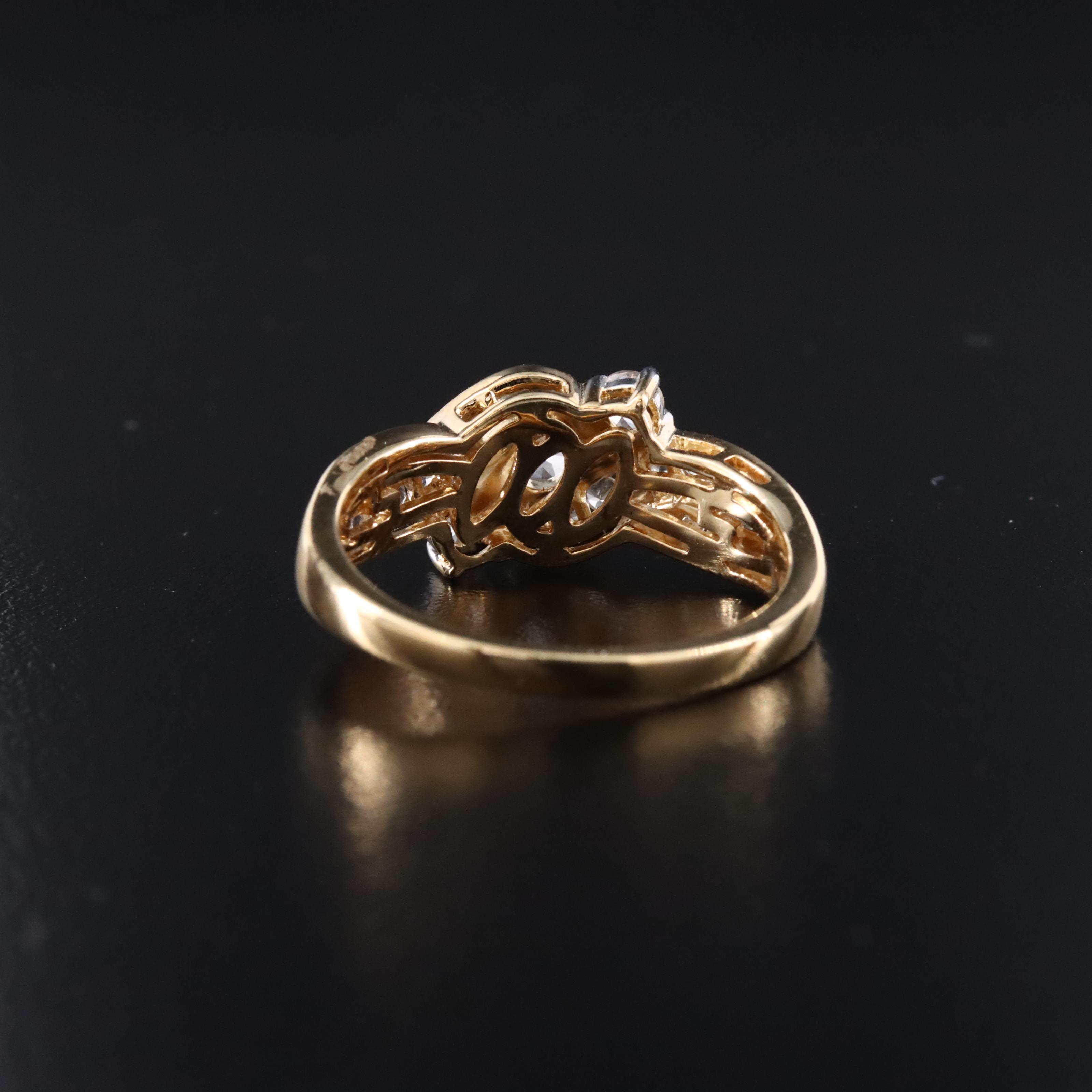 Sterling White Sapphire and Diamond Ring