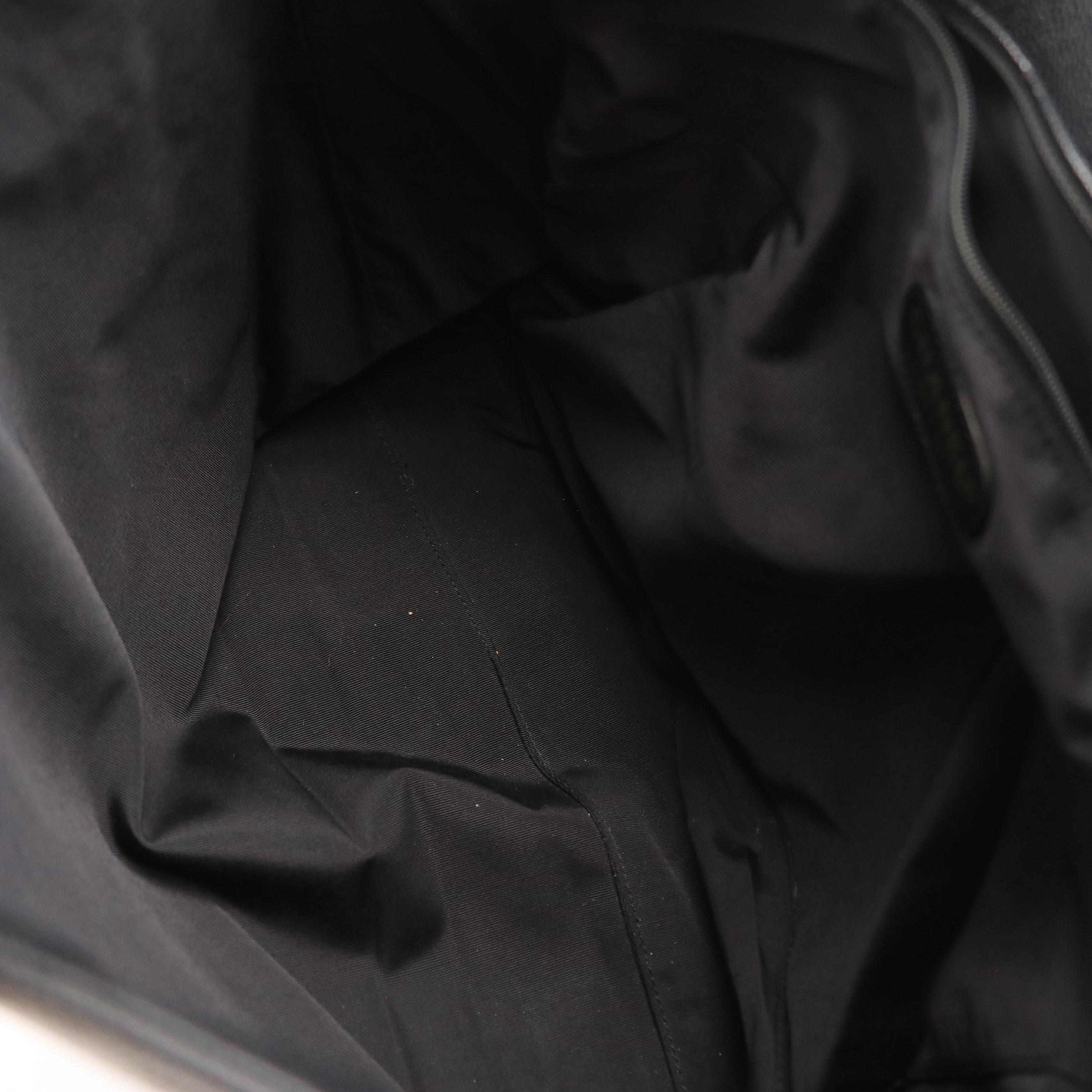 Chanel CC Stitched Tote Bag in Shiny Black Caviar Leather