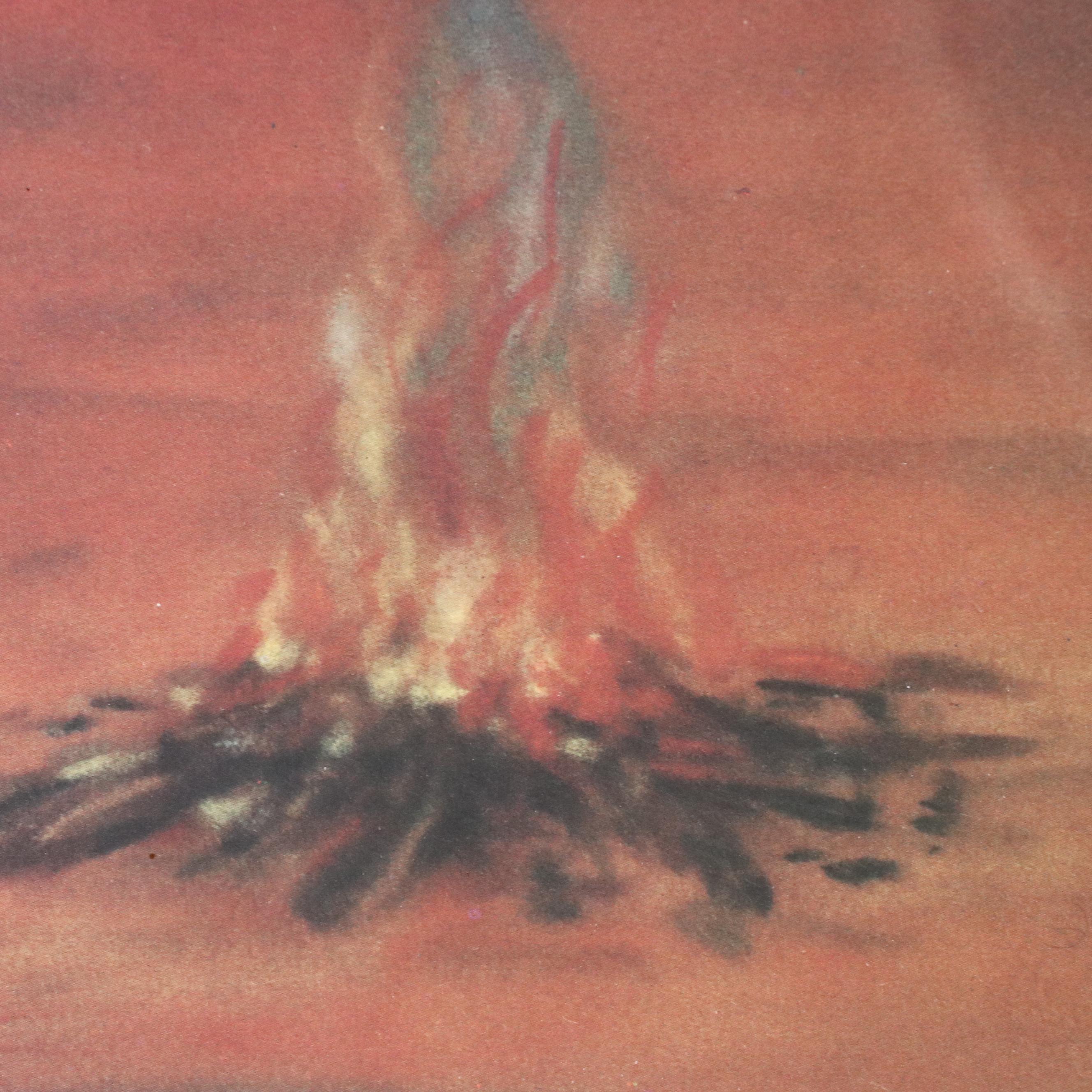 Clarence Thorpe Offset Lithograph of Indigenous Person Holding Corn, Circa 1970