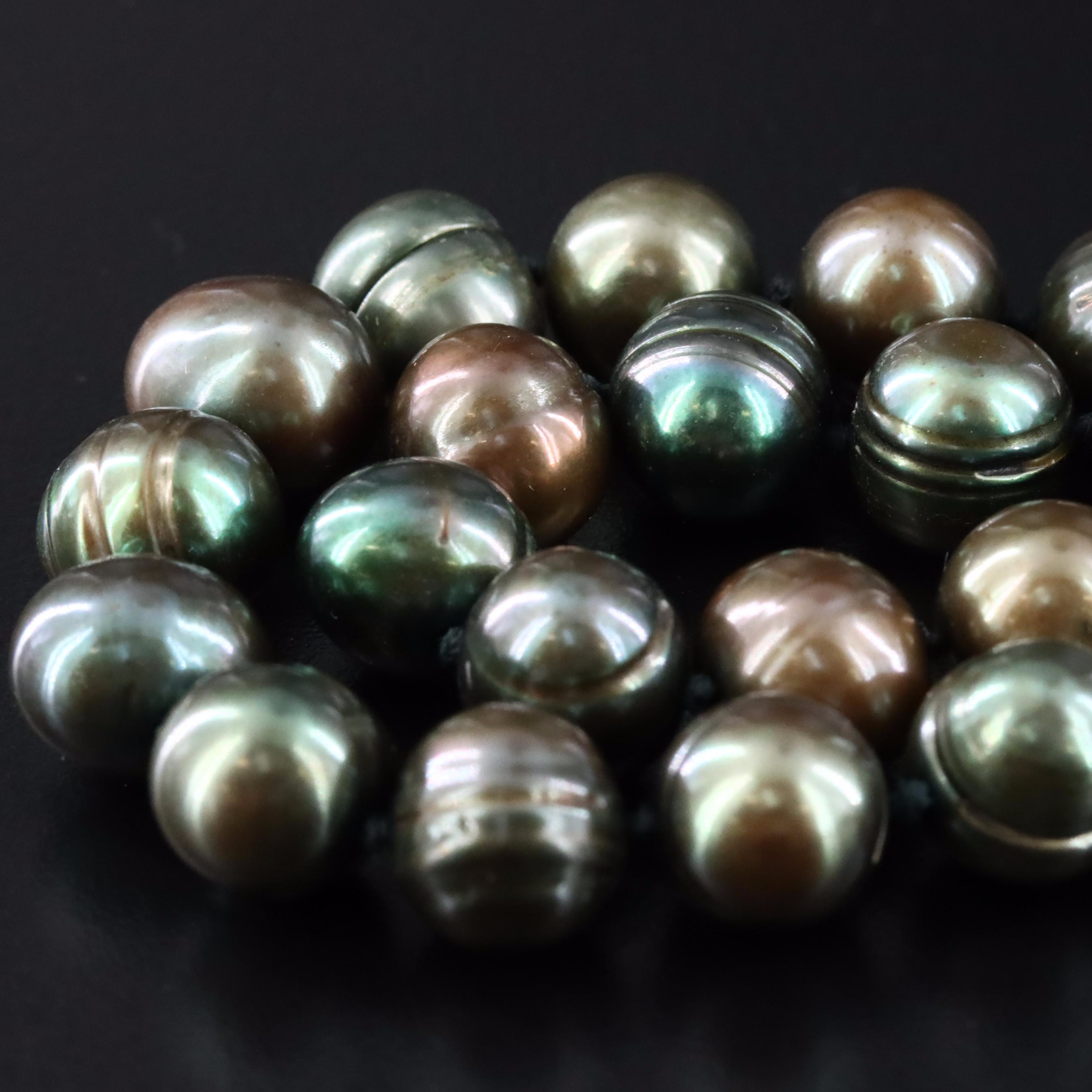 10.00 – 11.00 MM Cultured Pearl Strand with 14K Clasp