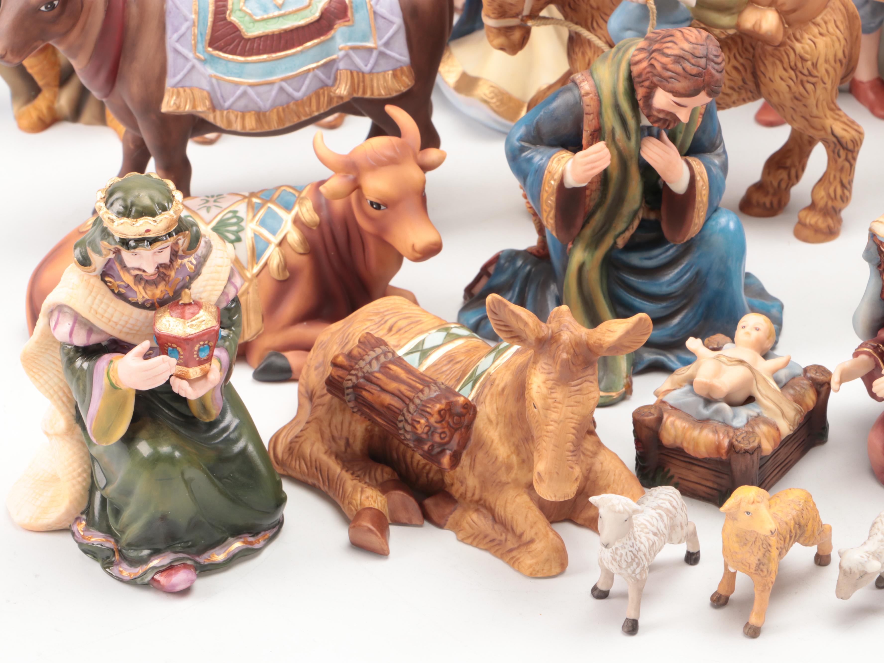 Hawthorne Village Thomas Kinkade Nativity Set