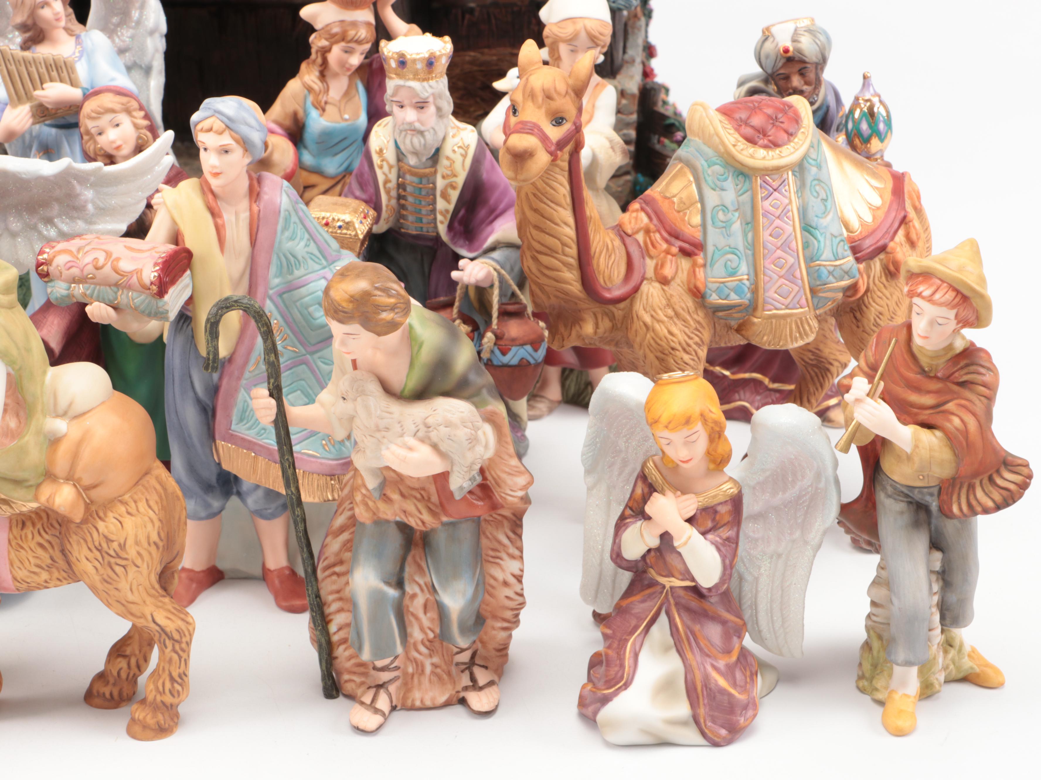 Hawthorne Village Thomas Kinkade Nativity Set