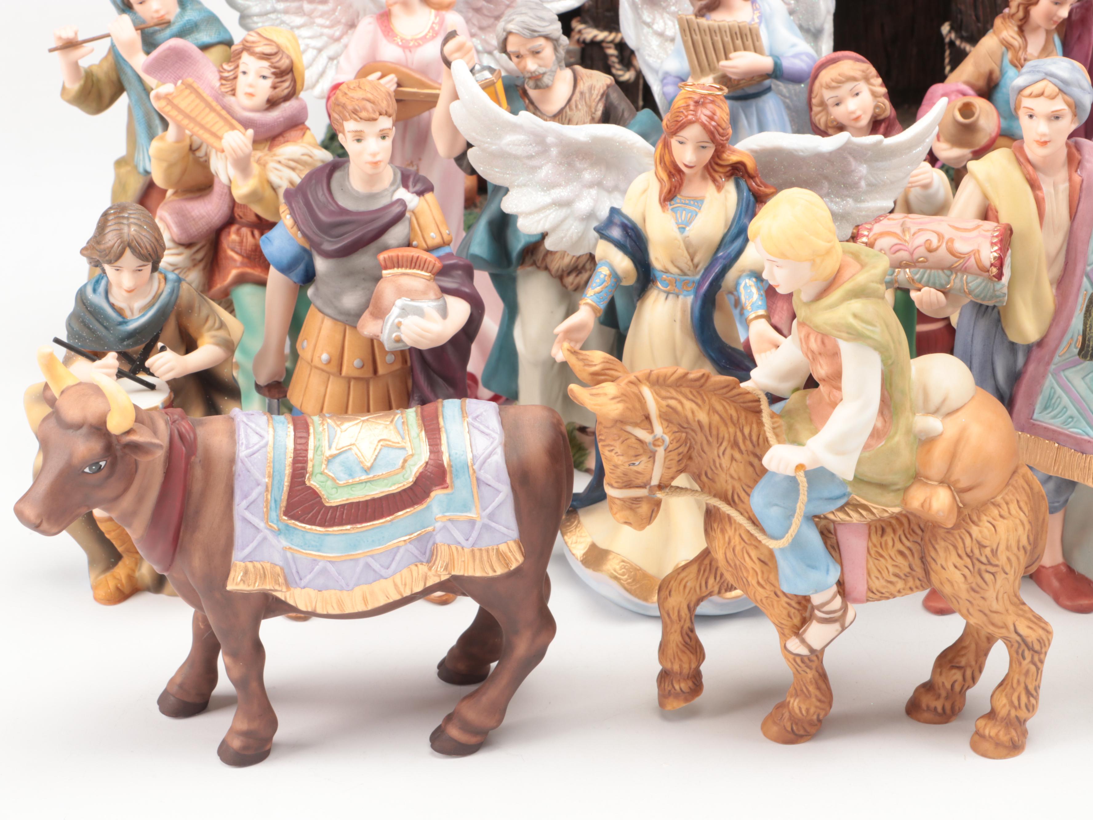 Hawthorne Village Thomas Kinkade Nativity Set