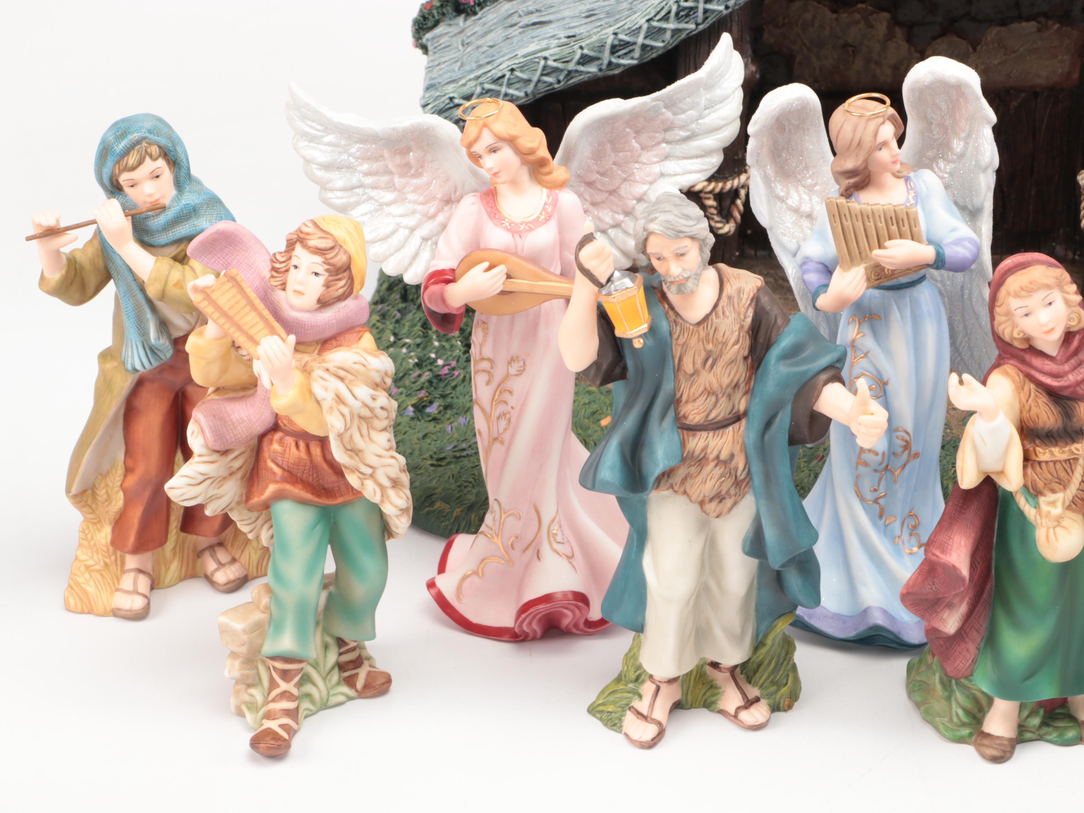 Hawthorne Village Thomas Kinkade Nativity Set