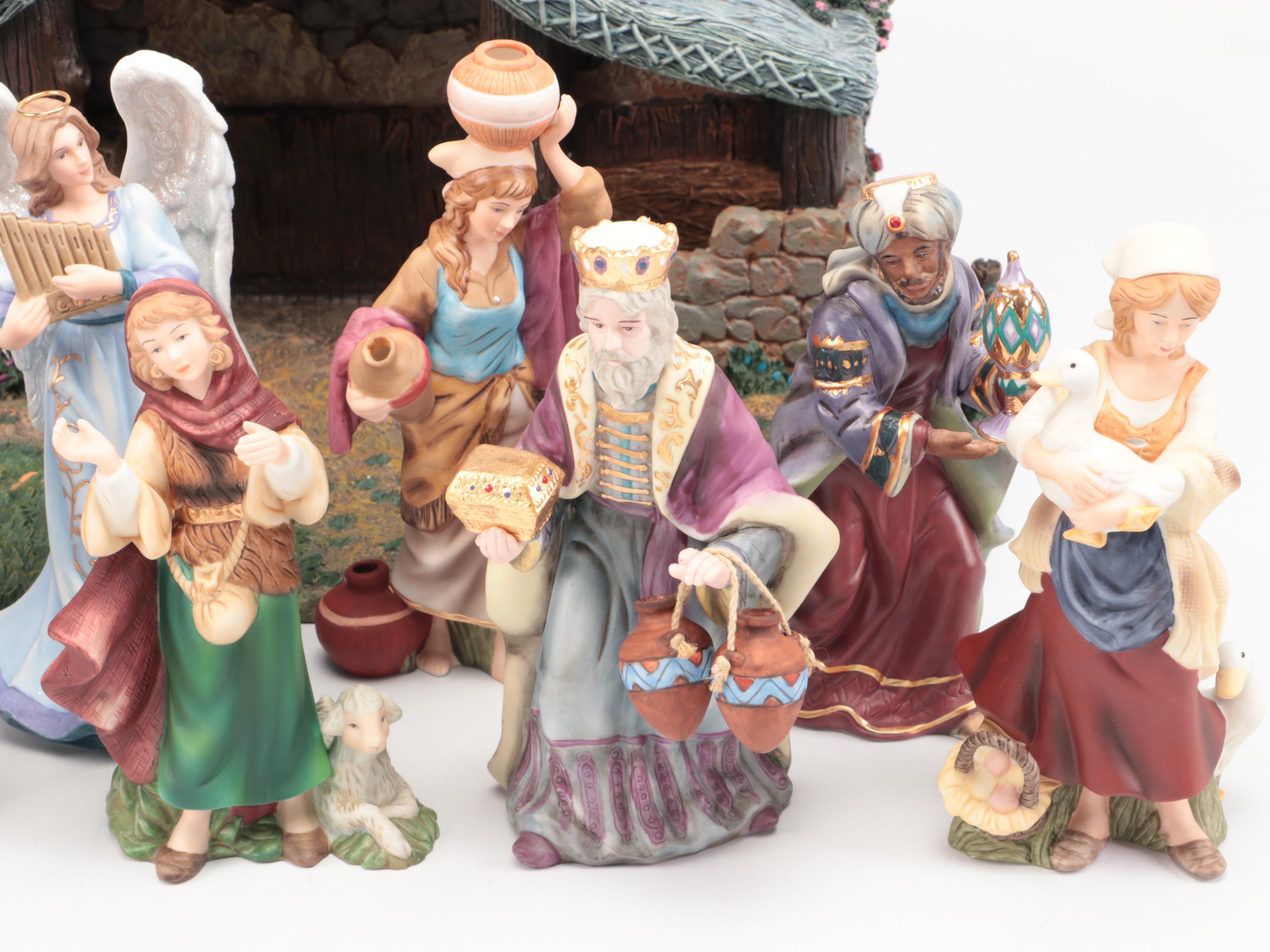 Hawthorne Village Thomas Kinkade Nativity Set