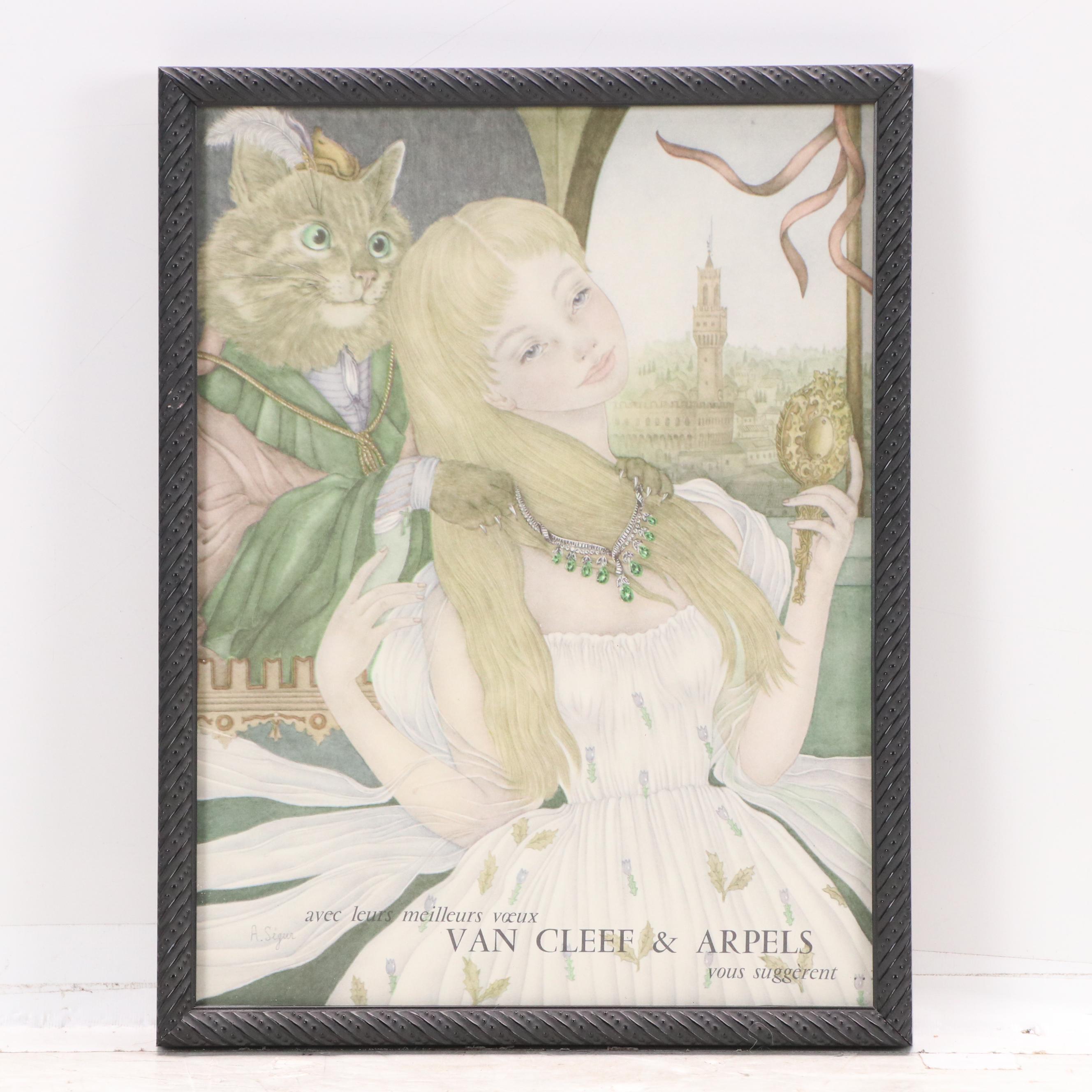 Jewelry Advertisements with Cats for Harry Winston, Rolex and Van Cleef & Arpels