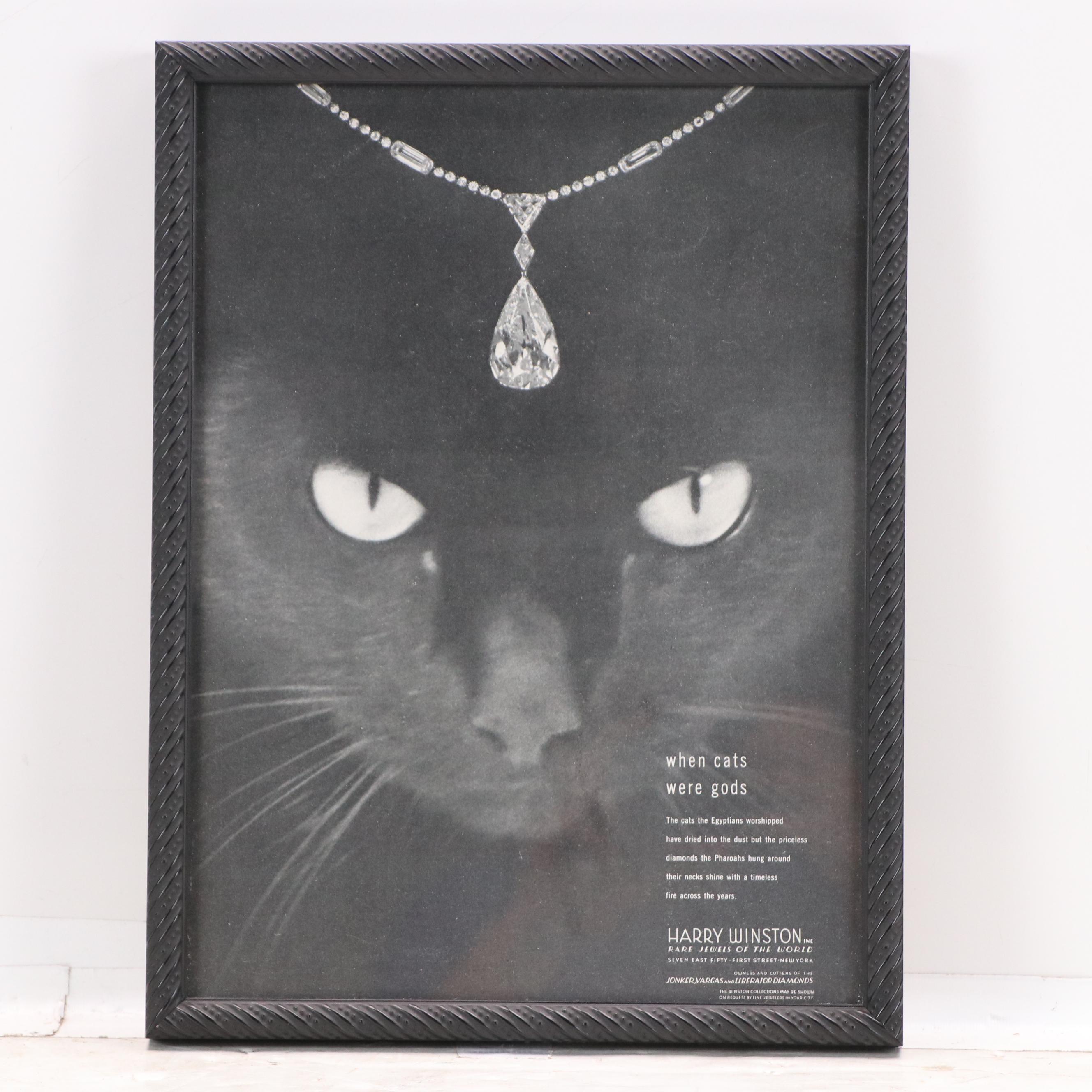 Jewelry Advertisements with Cats for Harry Winston, Rolex and Van Cleef & Arpels