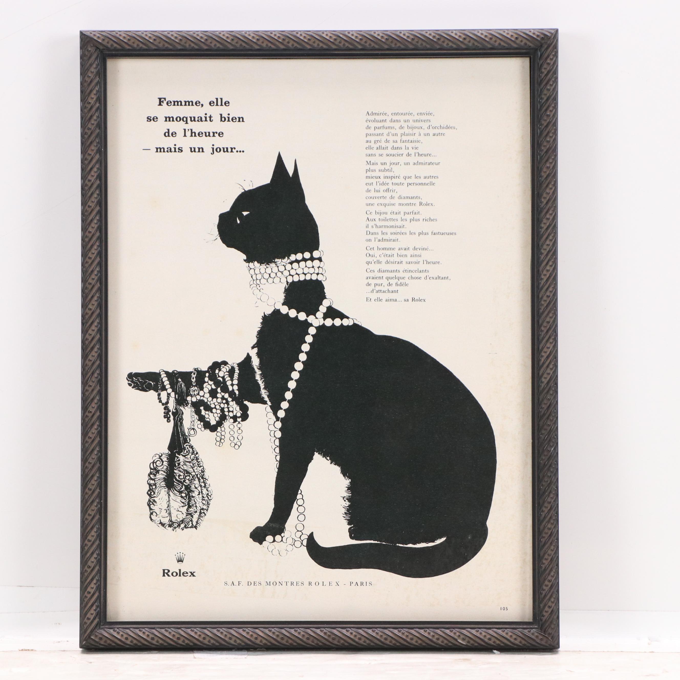 Jewelry Advertisements with Cats for Harry Winston, Rolex and Van Cleef & Arpels