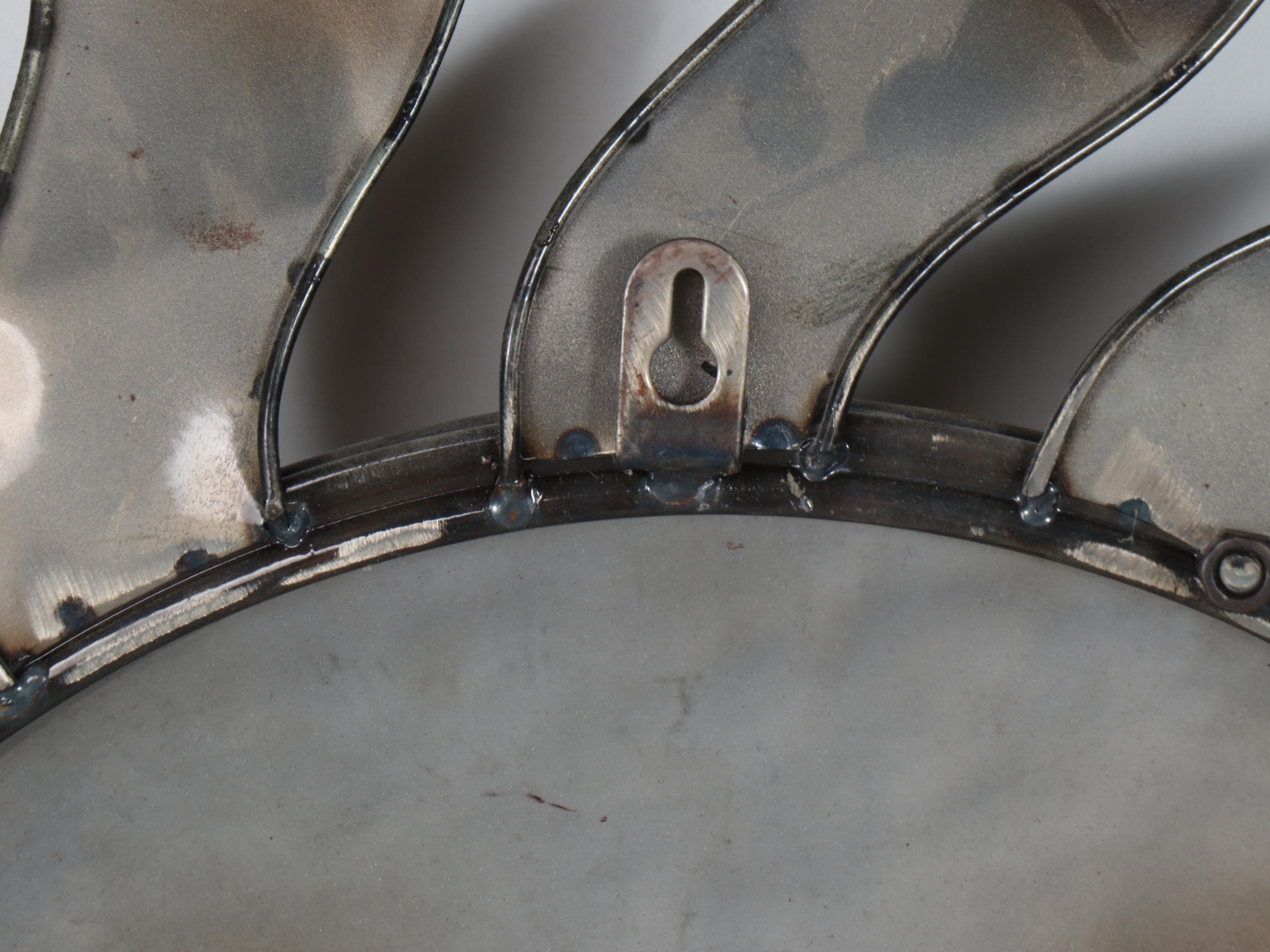 Metal Sun Wall Décor with Metal Sun Hanging Mirror