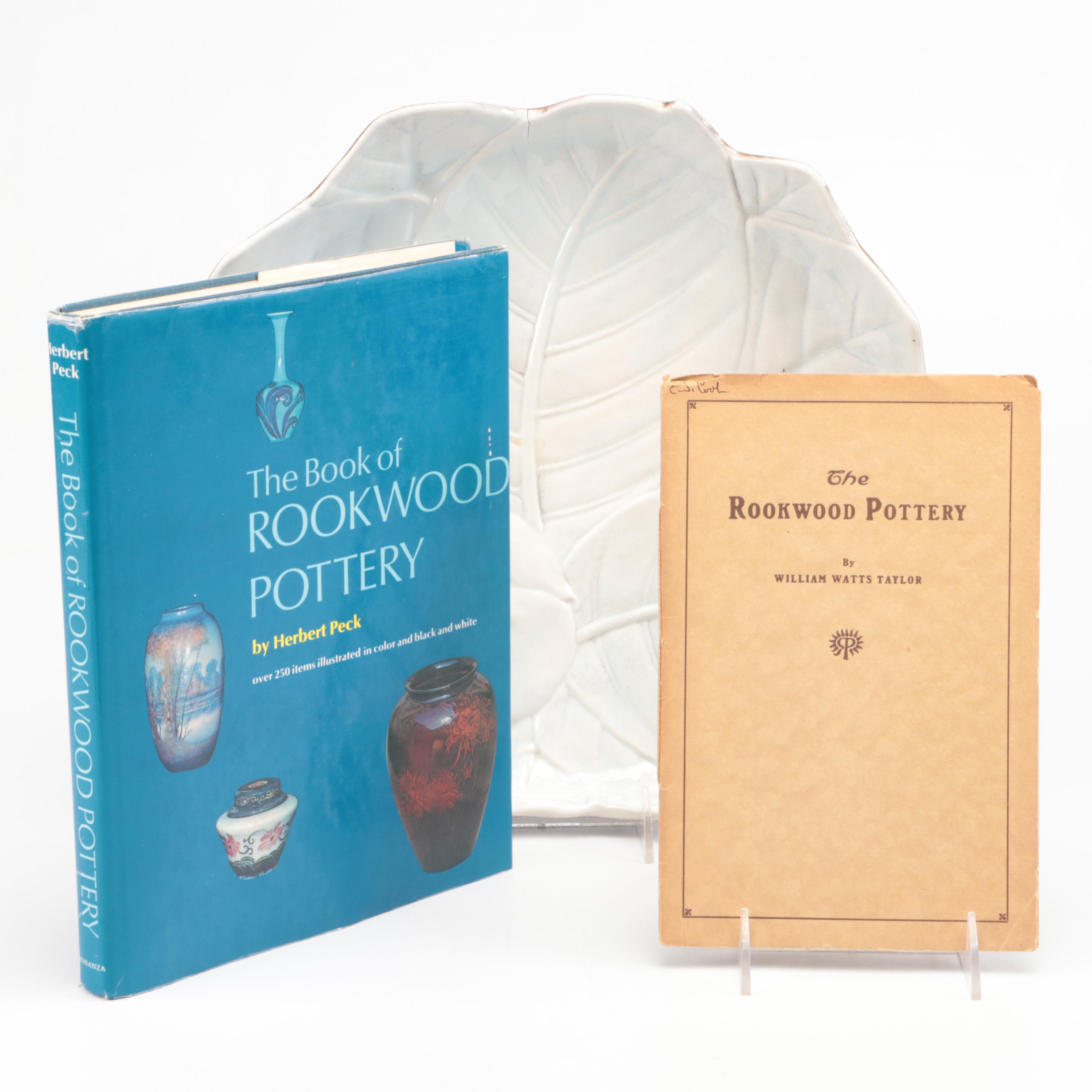 Rookwood Pottery Low Bowl with "The Book of Rookwood Pottery" by Peck