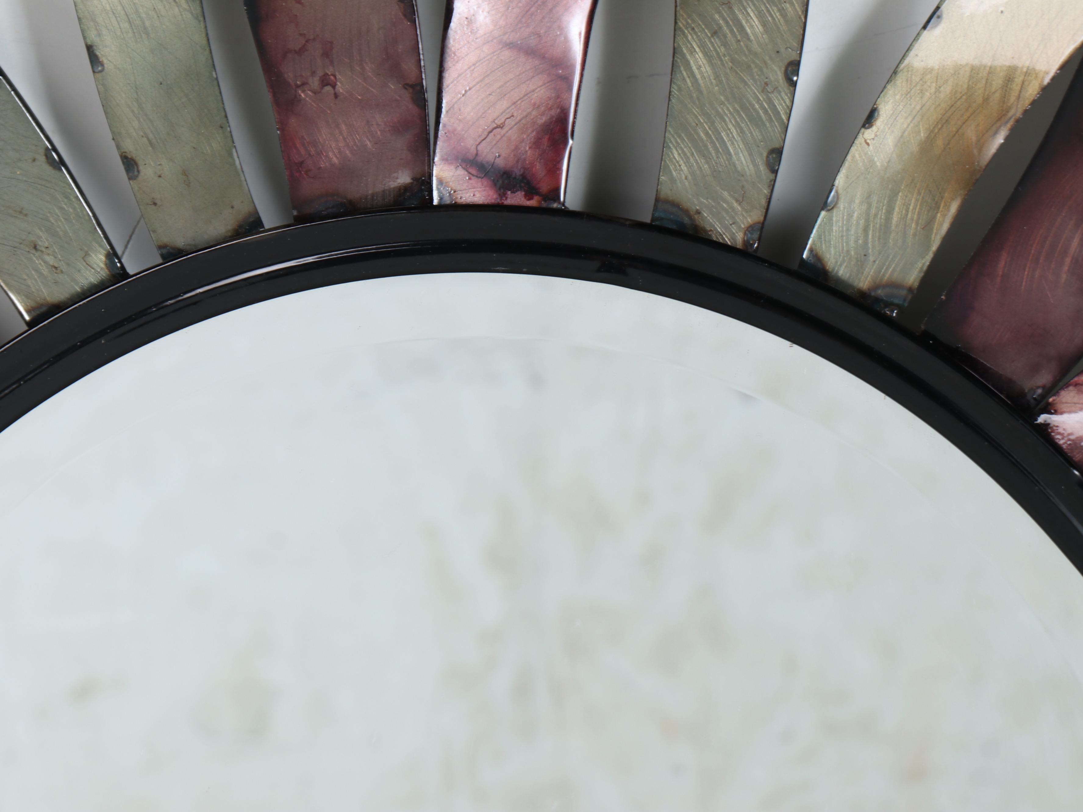 Metal Sun Wall Décor with Metal Sun Hanging Mirror